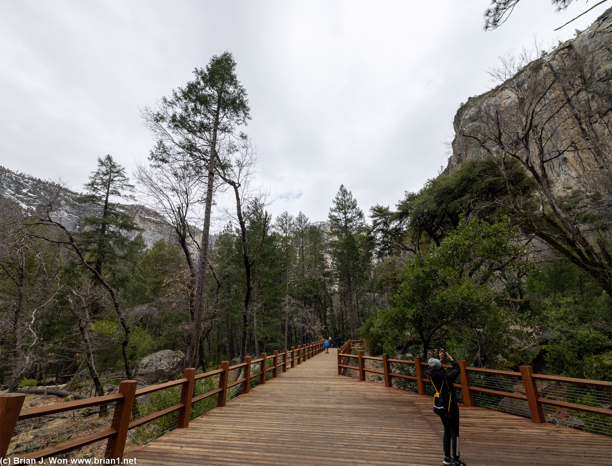 Short walk to Bridalveil Fall.