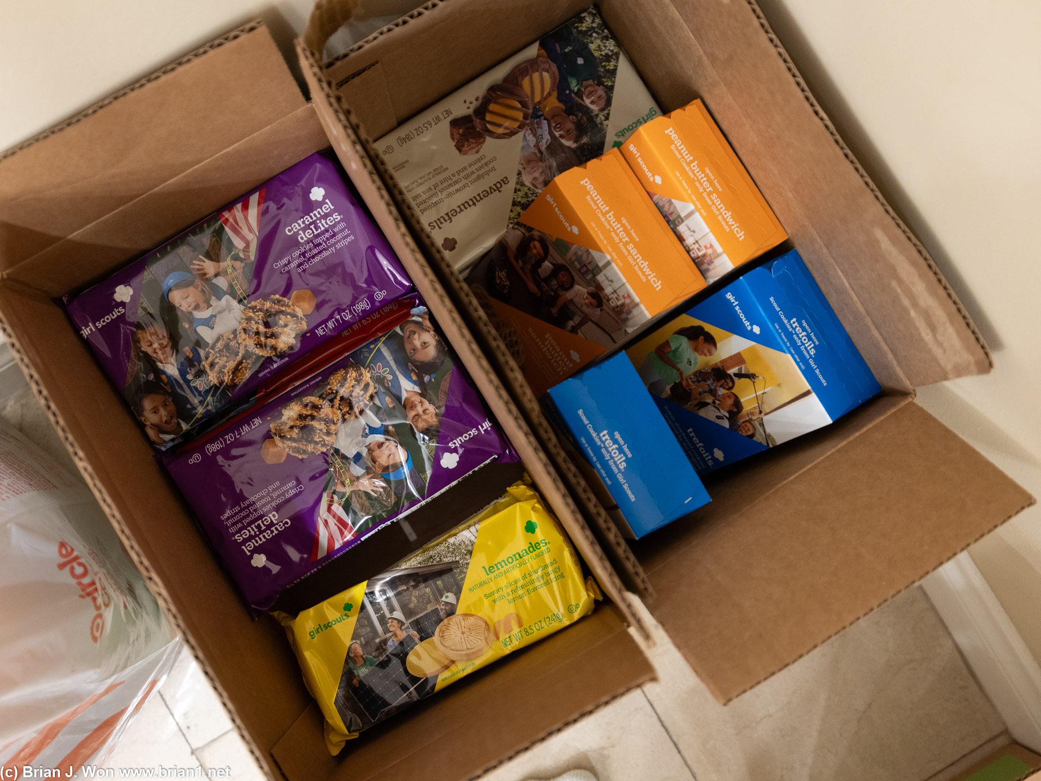 Sora's Girl Scout Cookie deliveries.