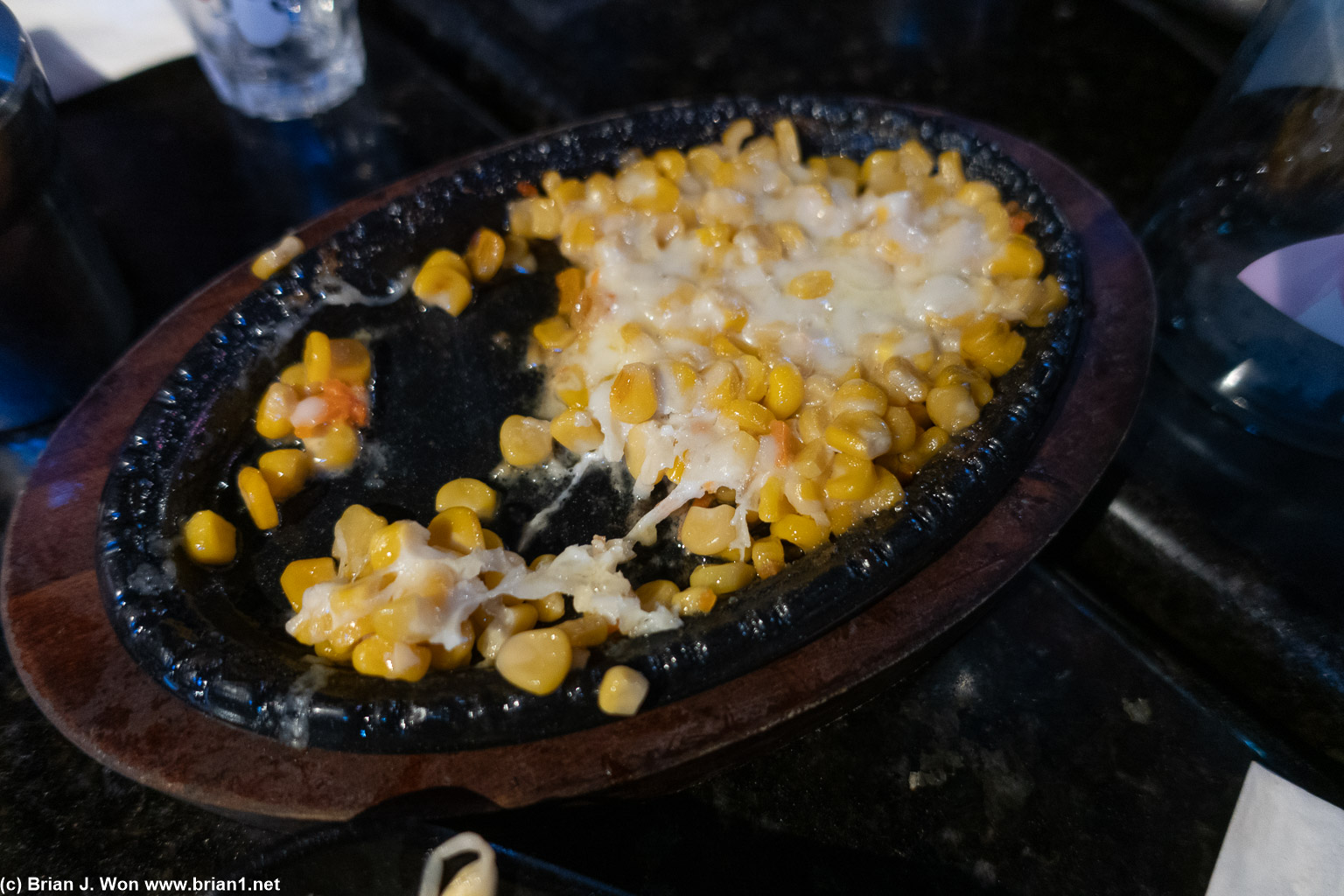 Cheese corn was excellent.