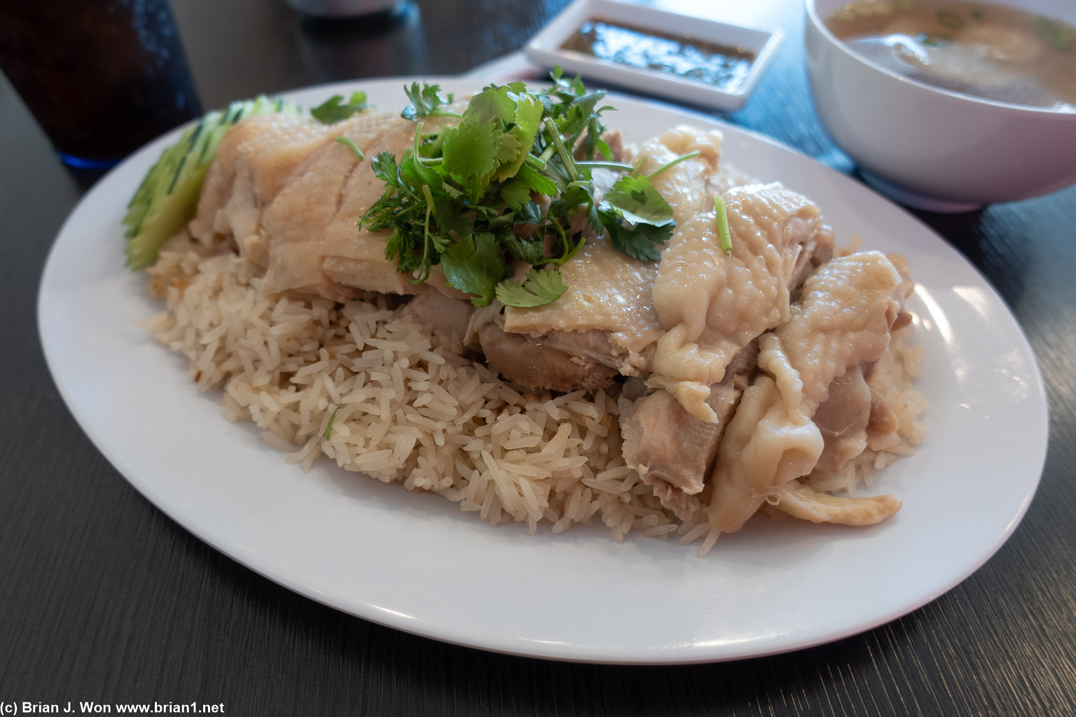 Chicken was just a tad dry, but portion was massive and overall excellent.