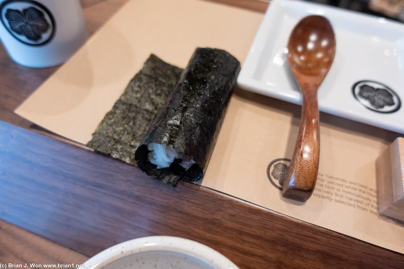 But a bit conventional, at least with regard to the local hand roll scene.