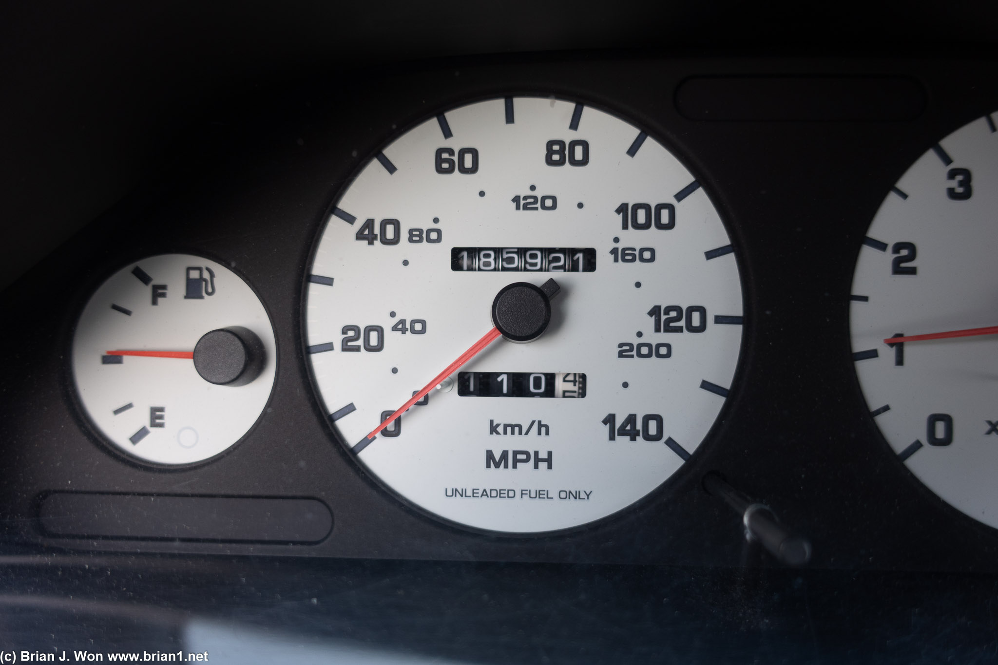 Filled up about 20 minutes from Buttonwillow, plus 60 minutes on the track, plus driving to the auto parts store and back.