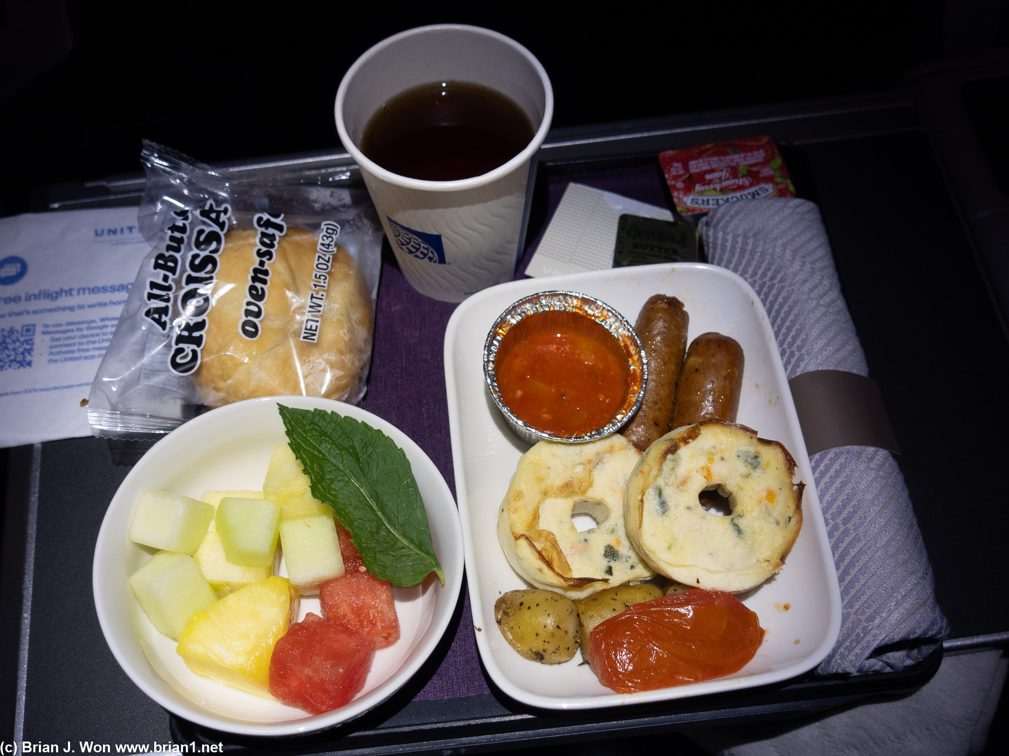 Just like London flight a week ago, the egg bites remain highly meh.