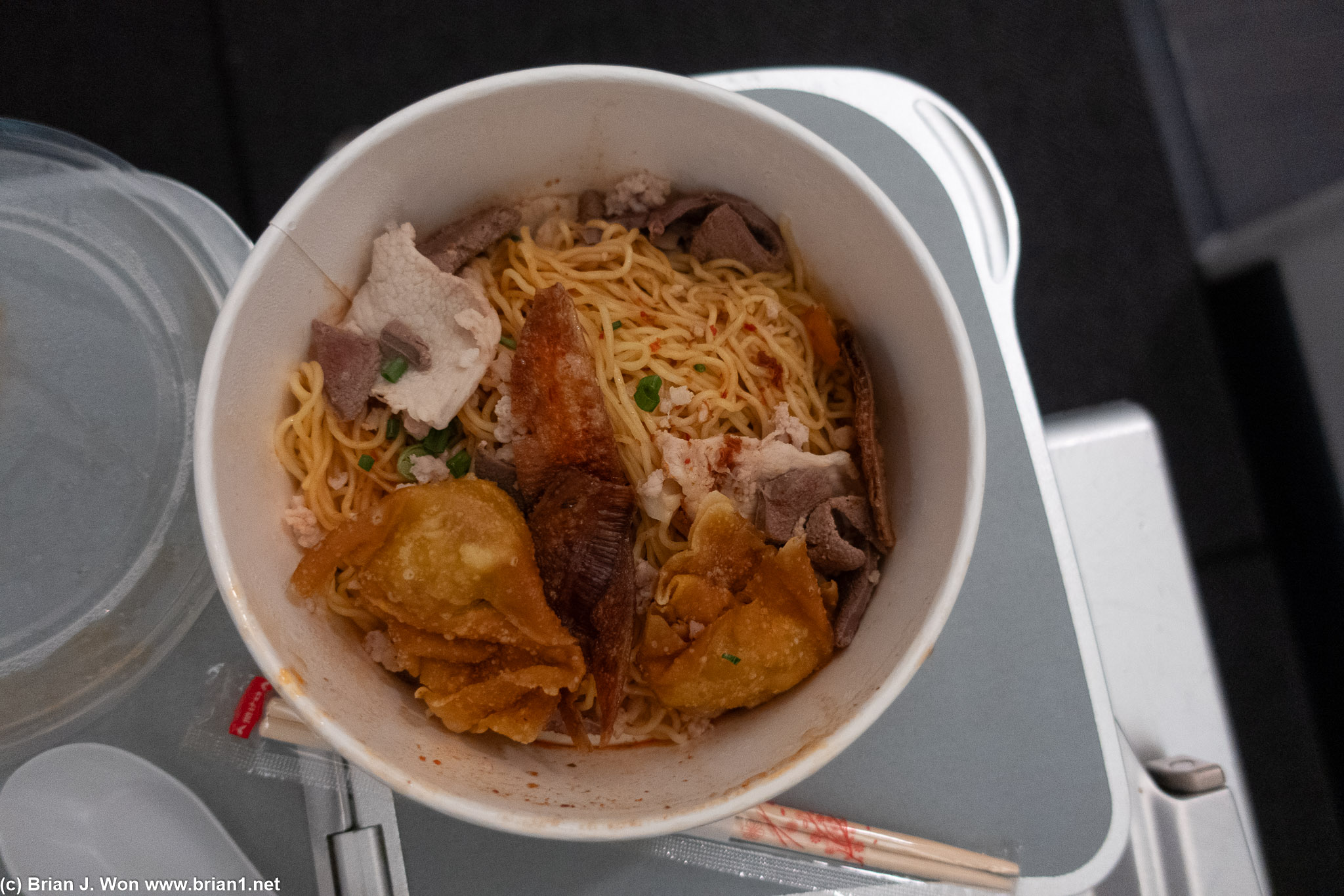 The take-out portion of my meal from the food court.