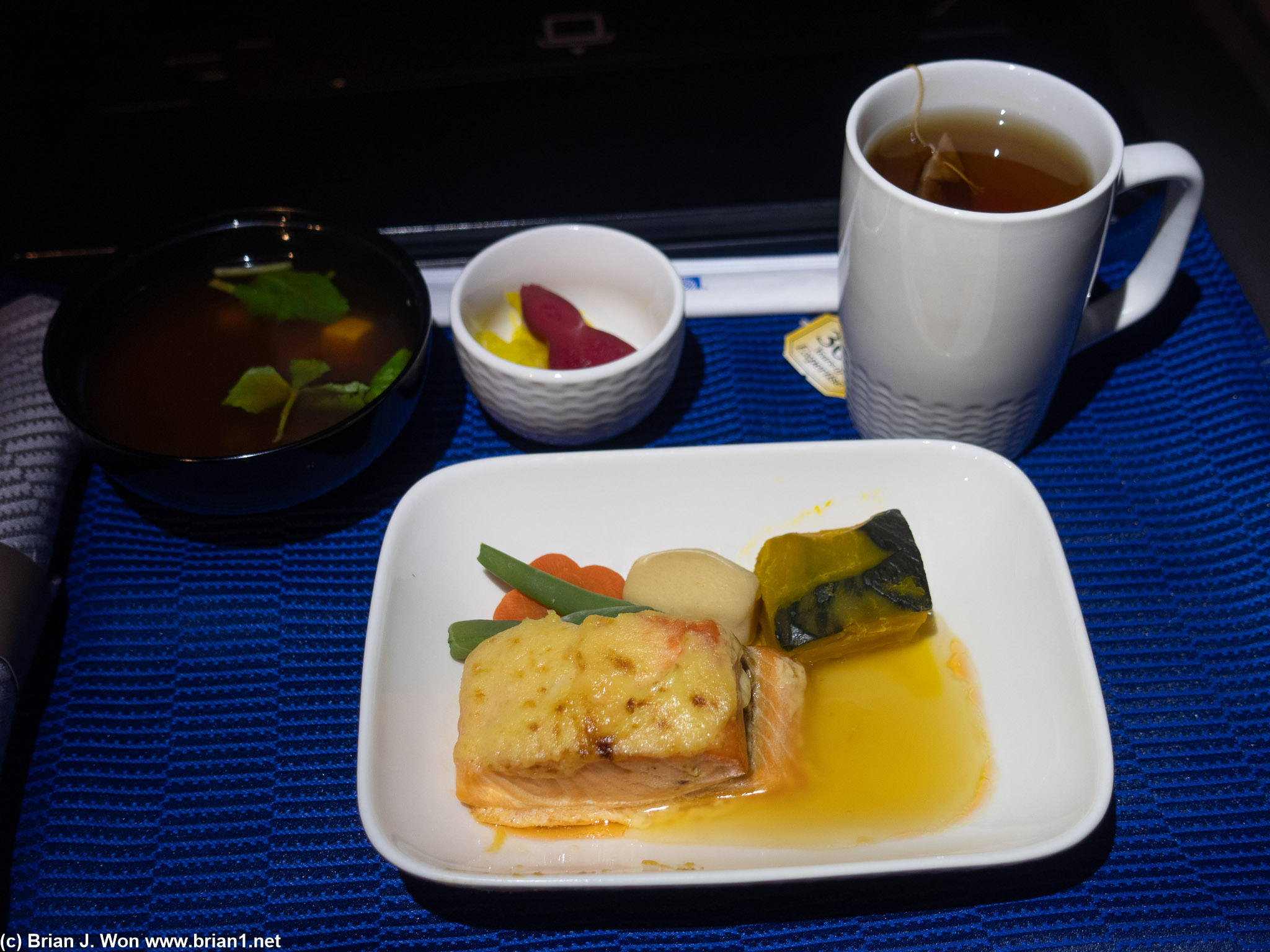 Pre-arrival meal is a bit skimpy.