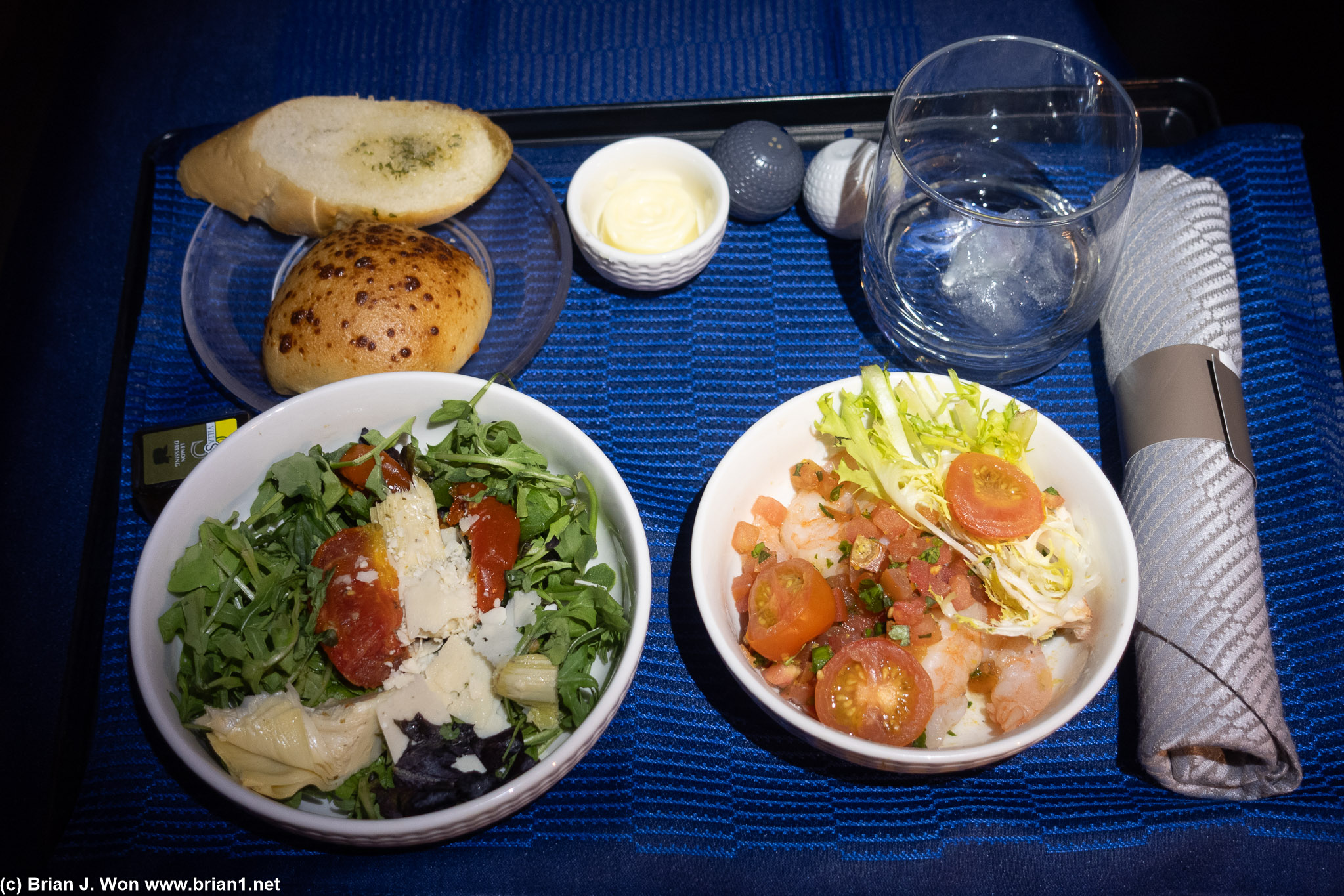 Shrimp is not bad, the salads have added artichoke hearts and cheese. aka improvement.