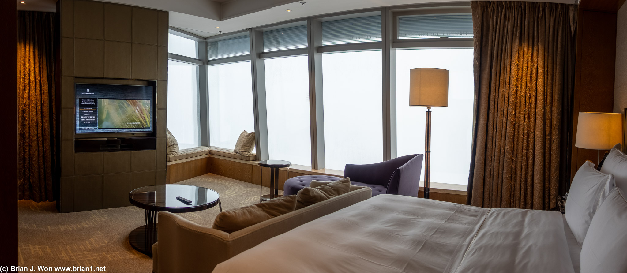 All foggy/cloudy this trip = what view?