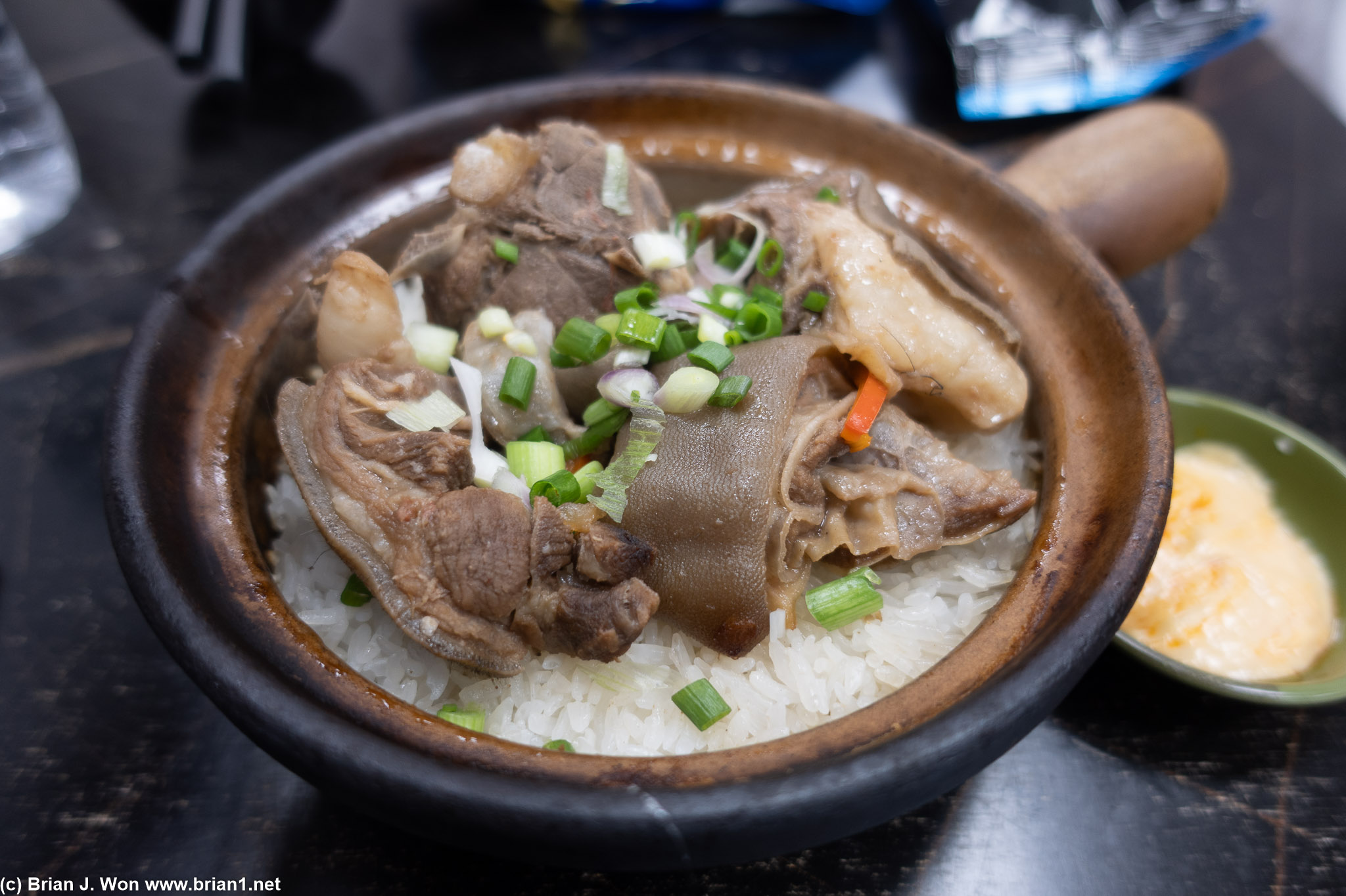 Lamb claypot rice. Add a little dark soy sauce and it's amazing.