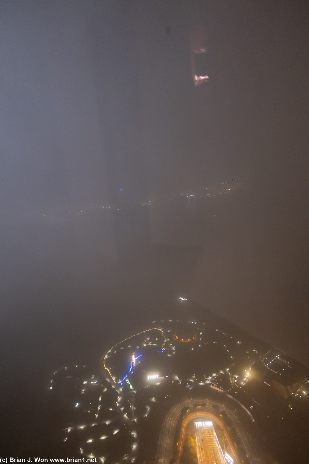 An hour later, back to very foggy.