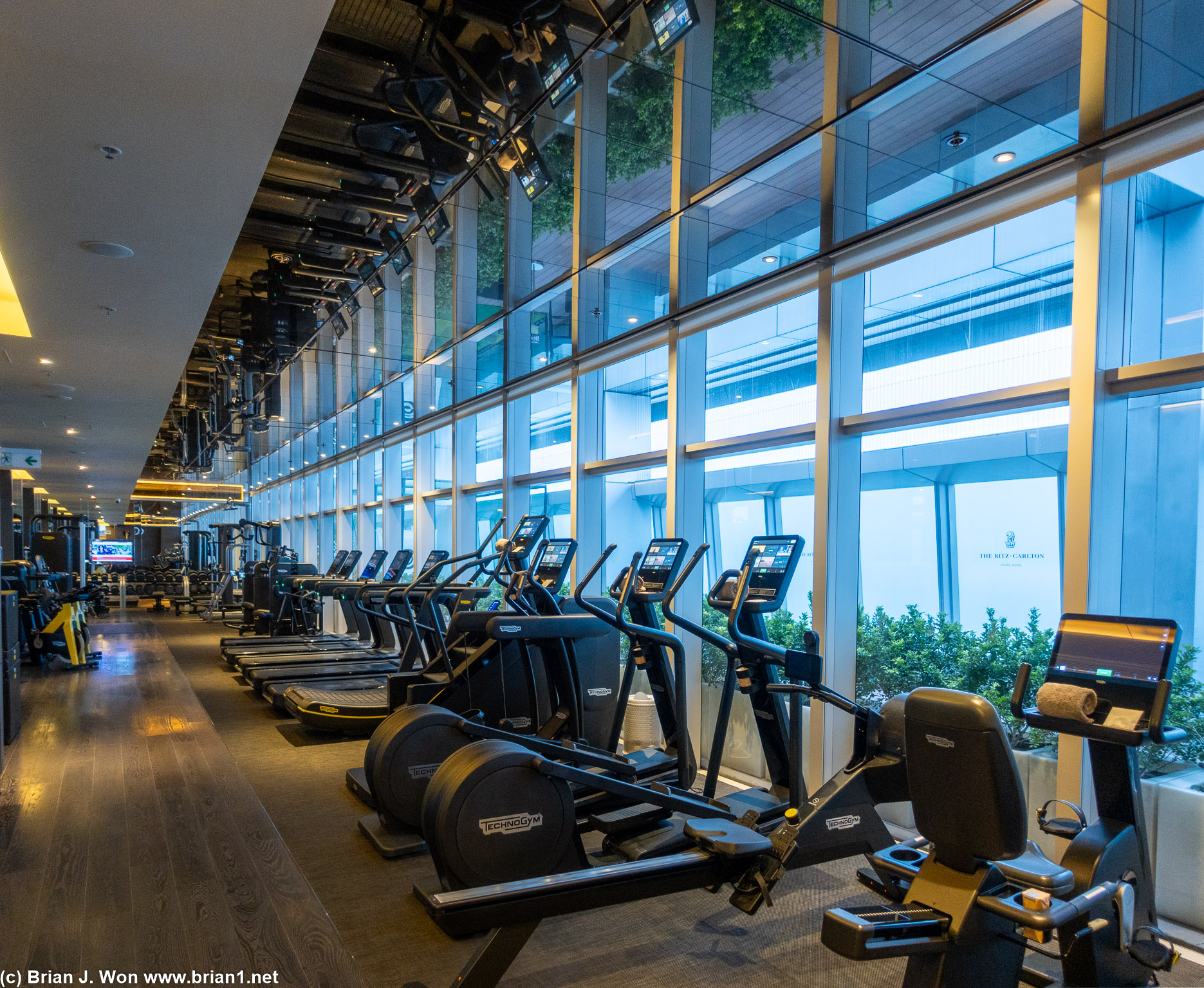 Gym at the Ritz-Carlton Hong Kong is pretty nice.