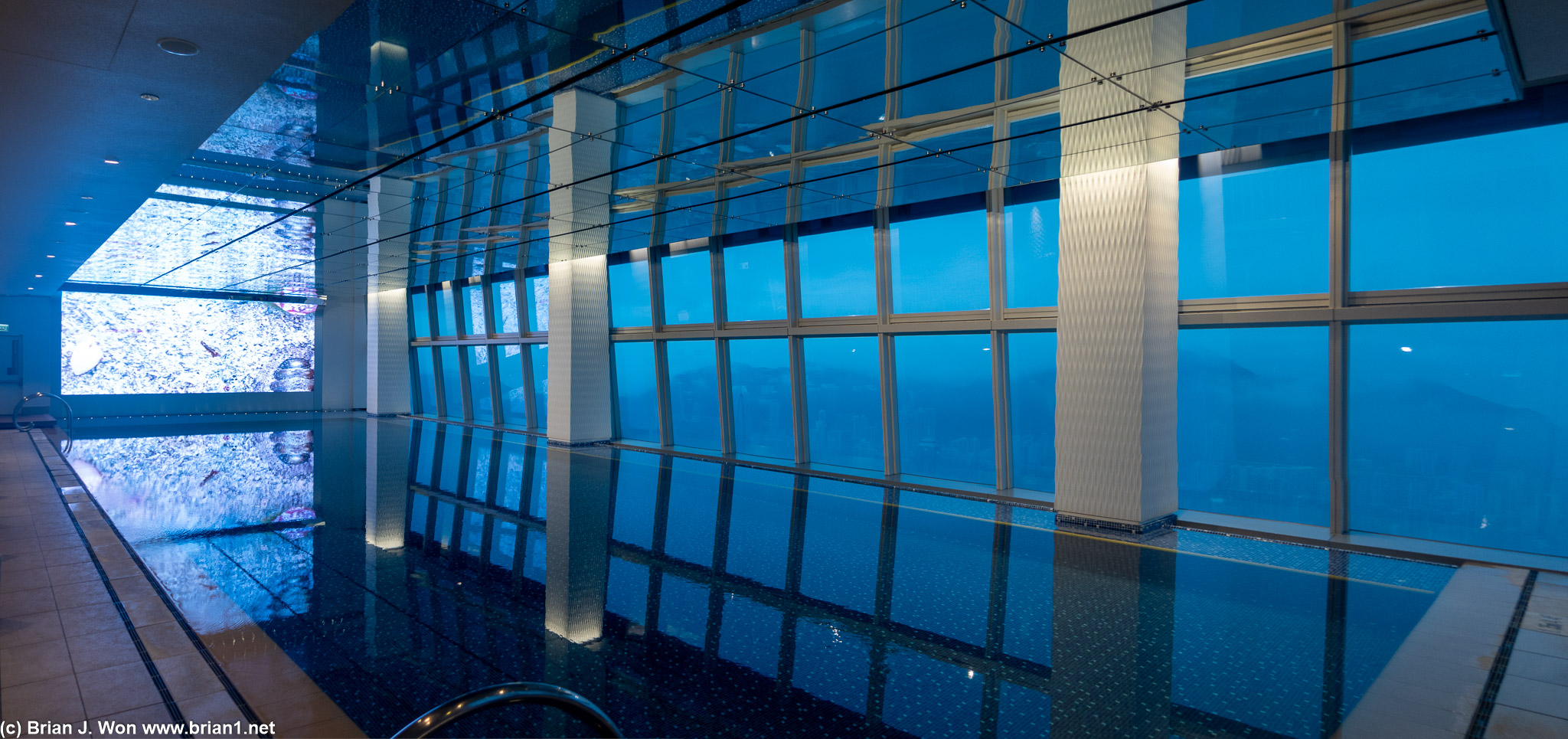 Mirrored ceilings and all.
