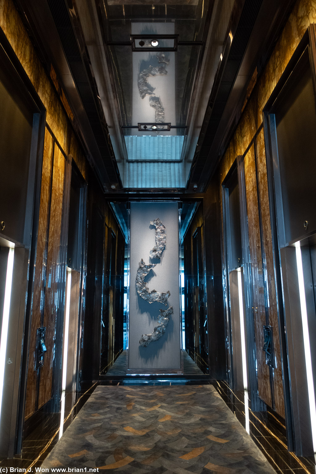 Ground floor elevator lobby.