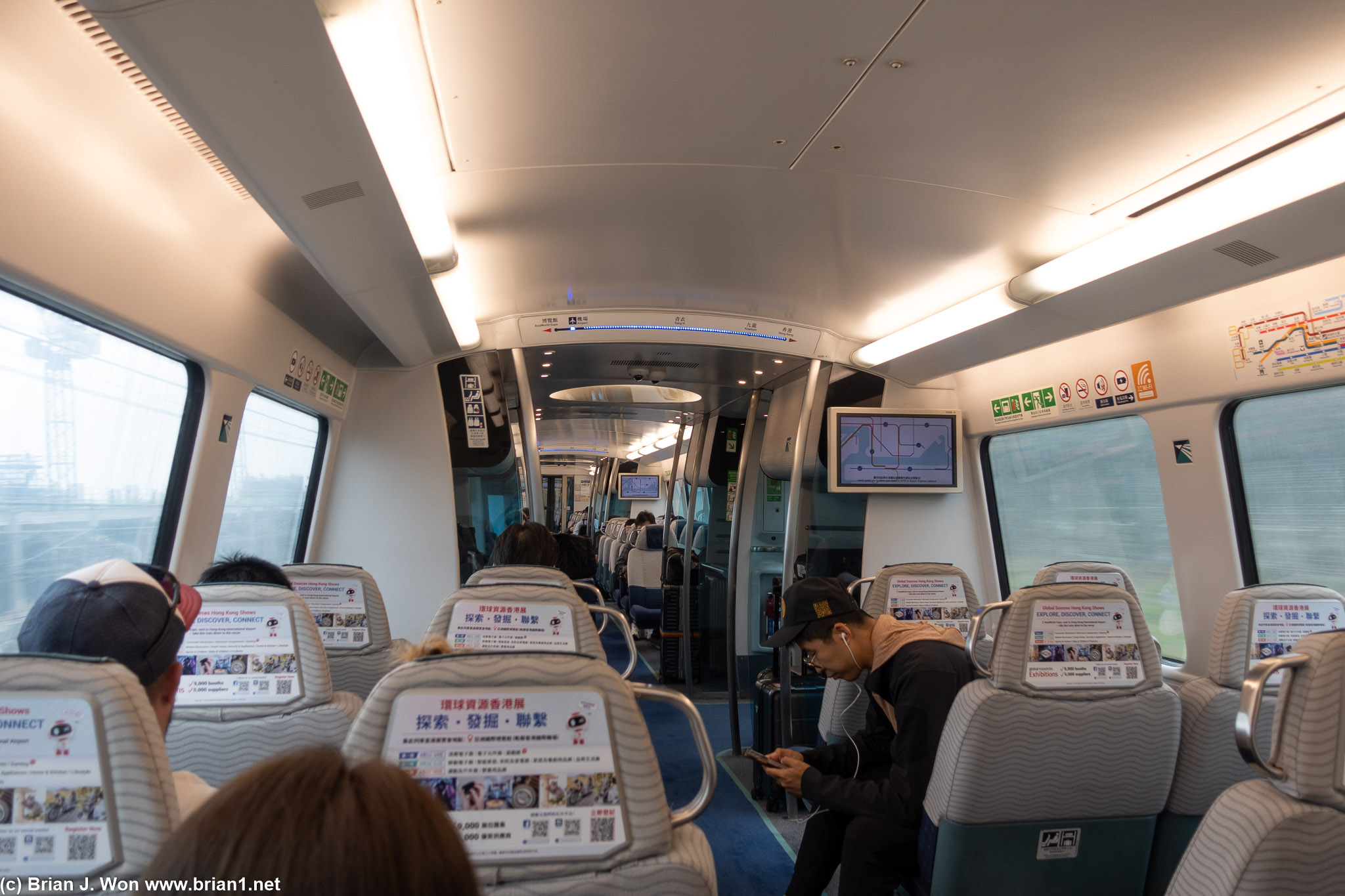 On the express train back to the airport.