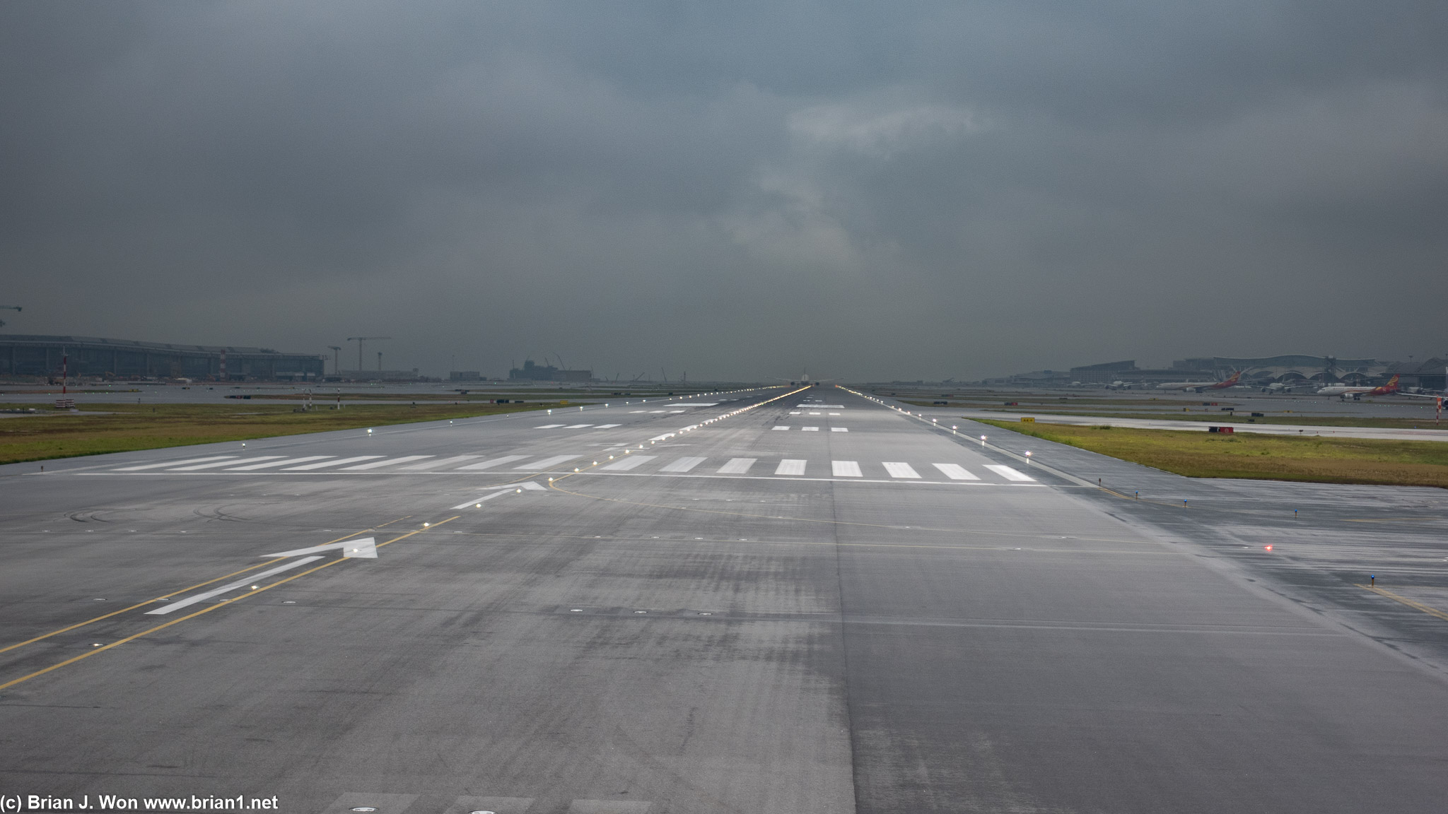 Waiting to take off.