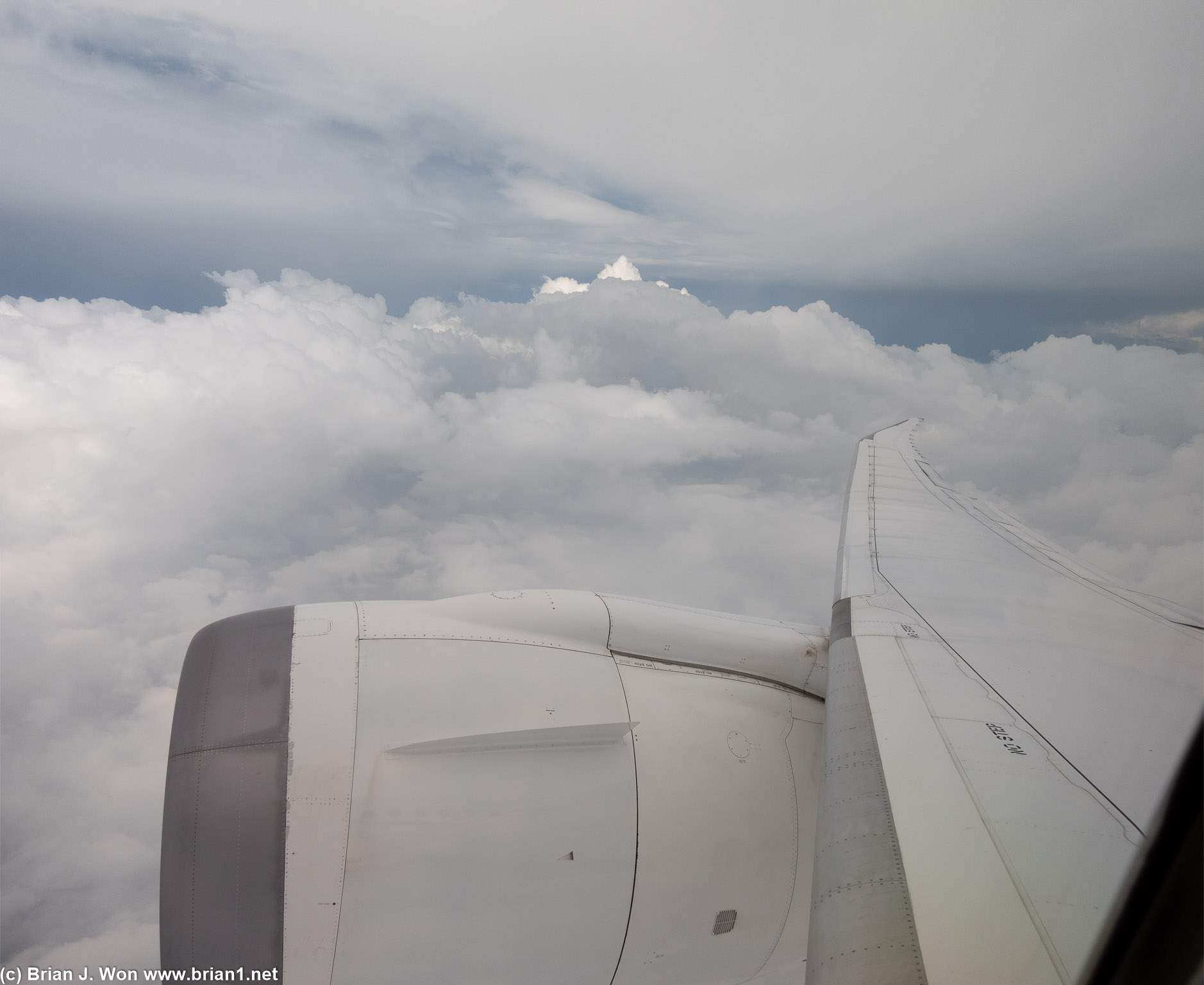 Thick layers of clouds over Hong Kong.