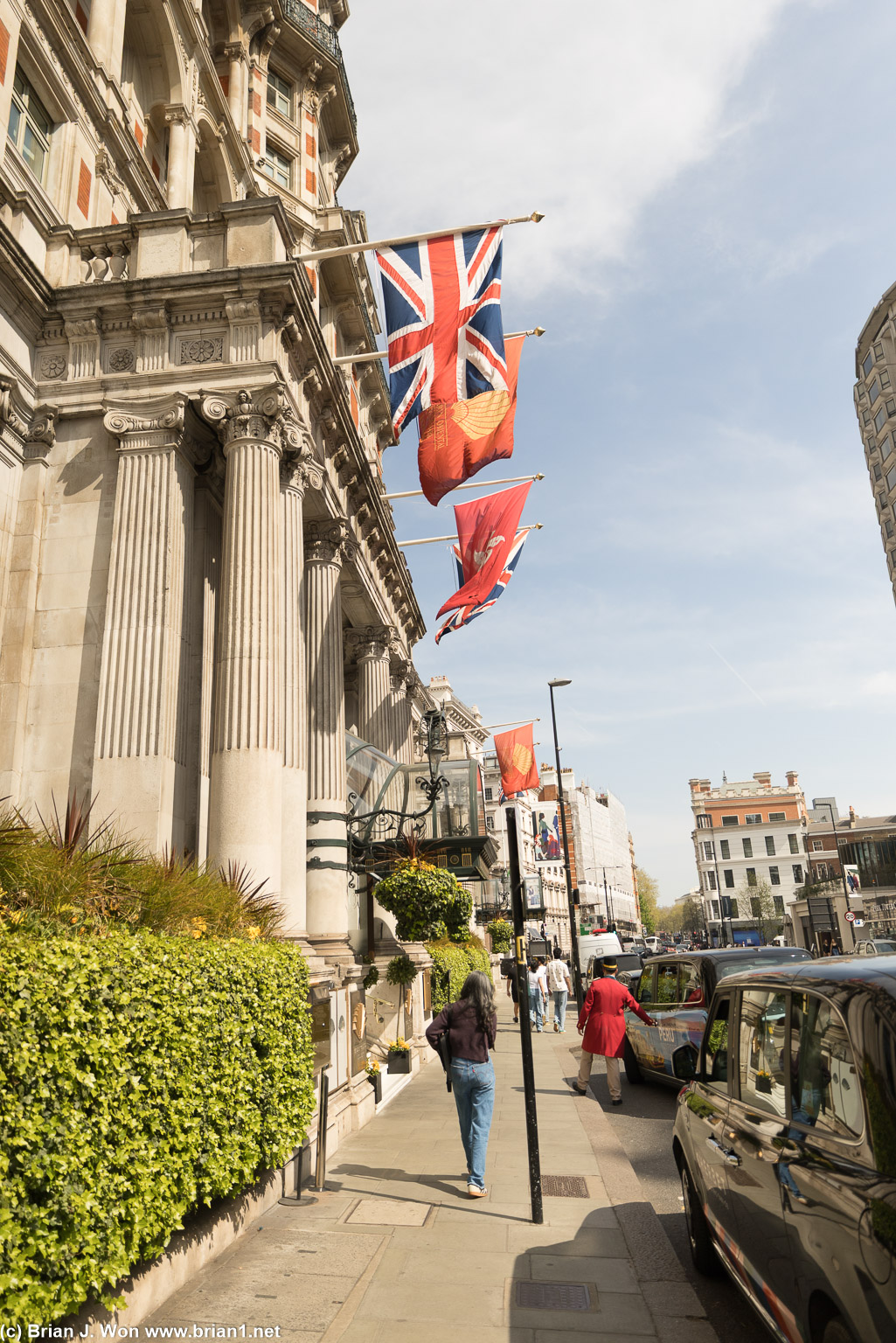 Outside the Mandarin Oriental.