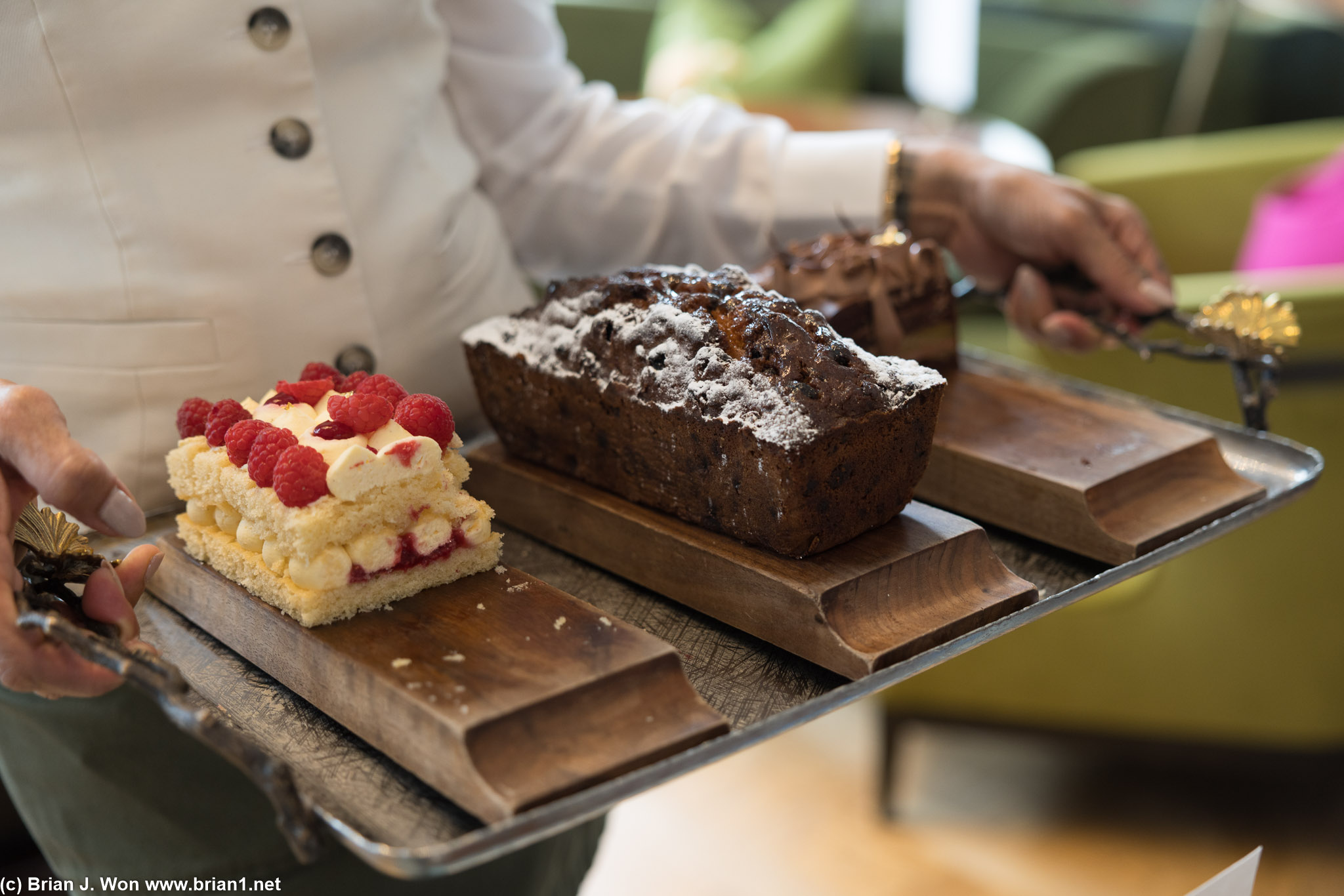 Berry cake, fruitcake, chocolate cake.
