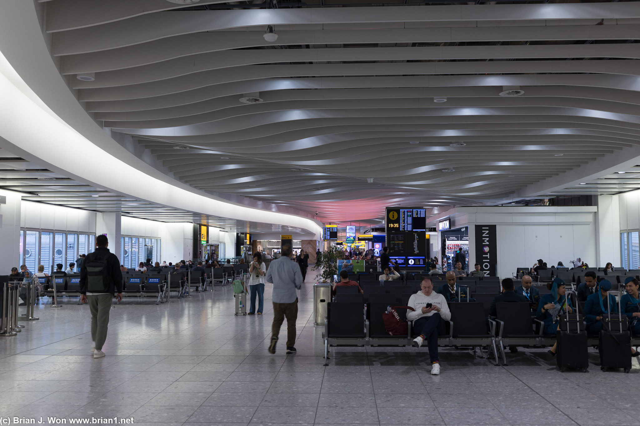 Back at Heathrow. Terminal 4 is... not as nice as Terminal 2.
