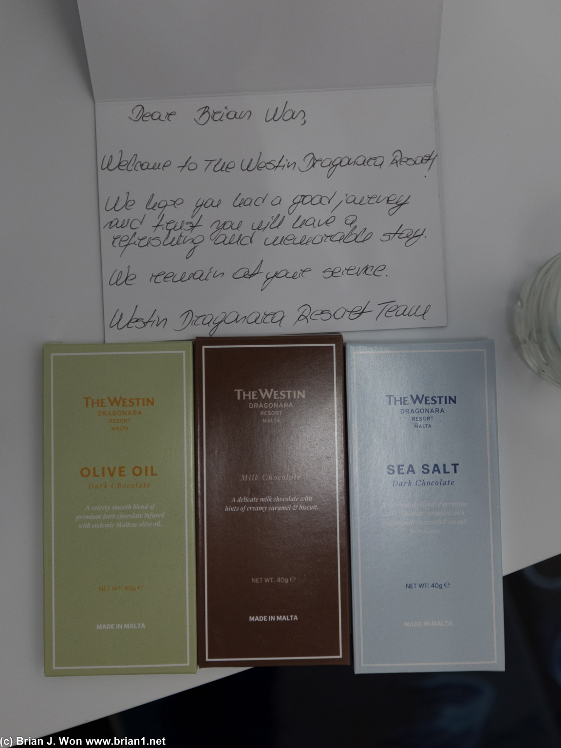 Welcome gift.
