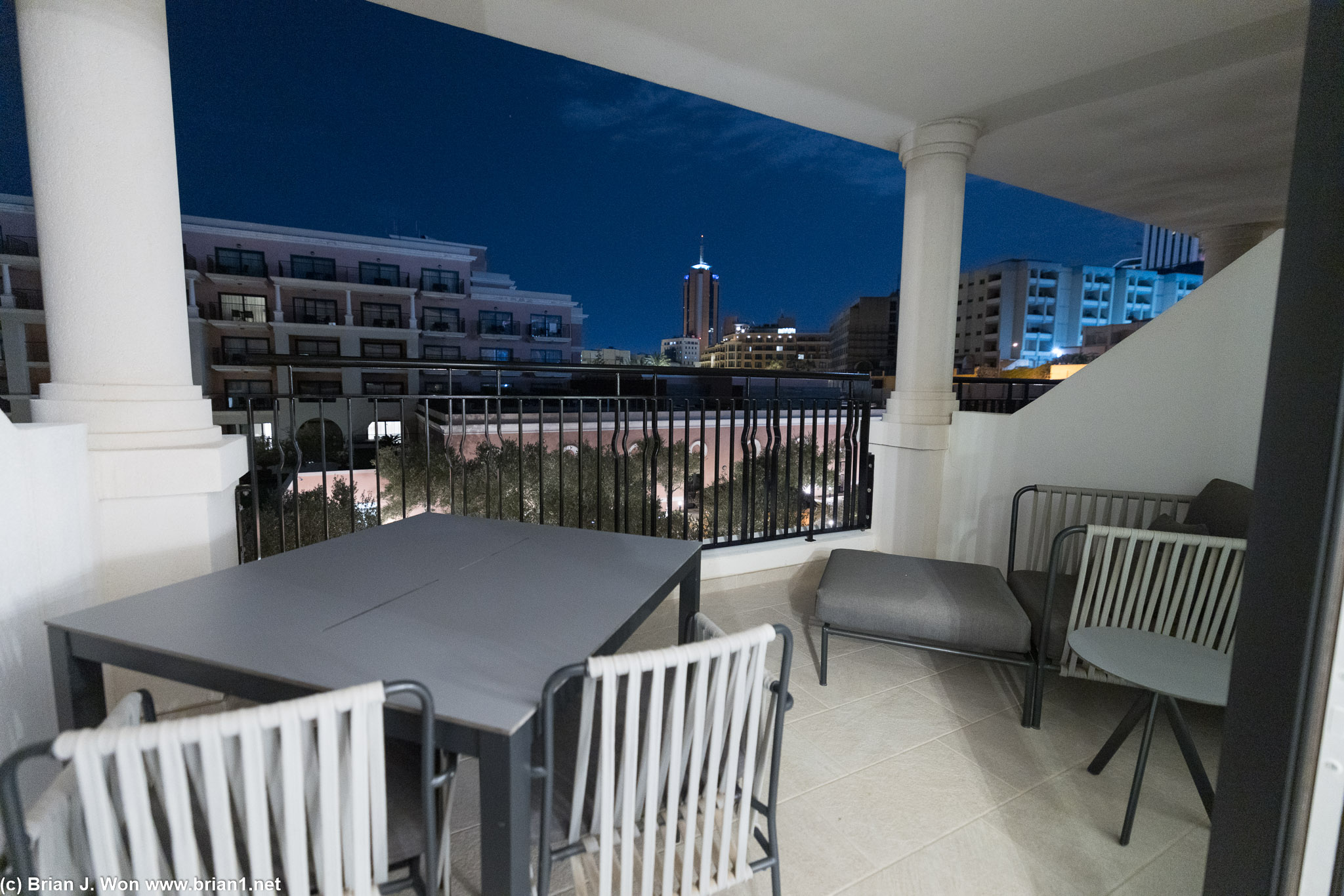 Patio would remain unused due to it constantly being windy.