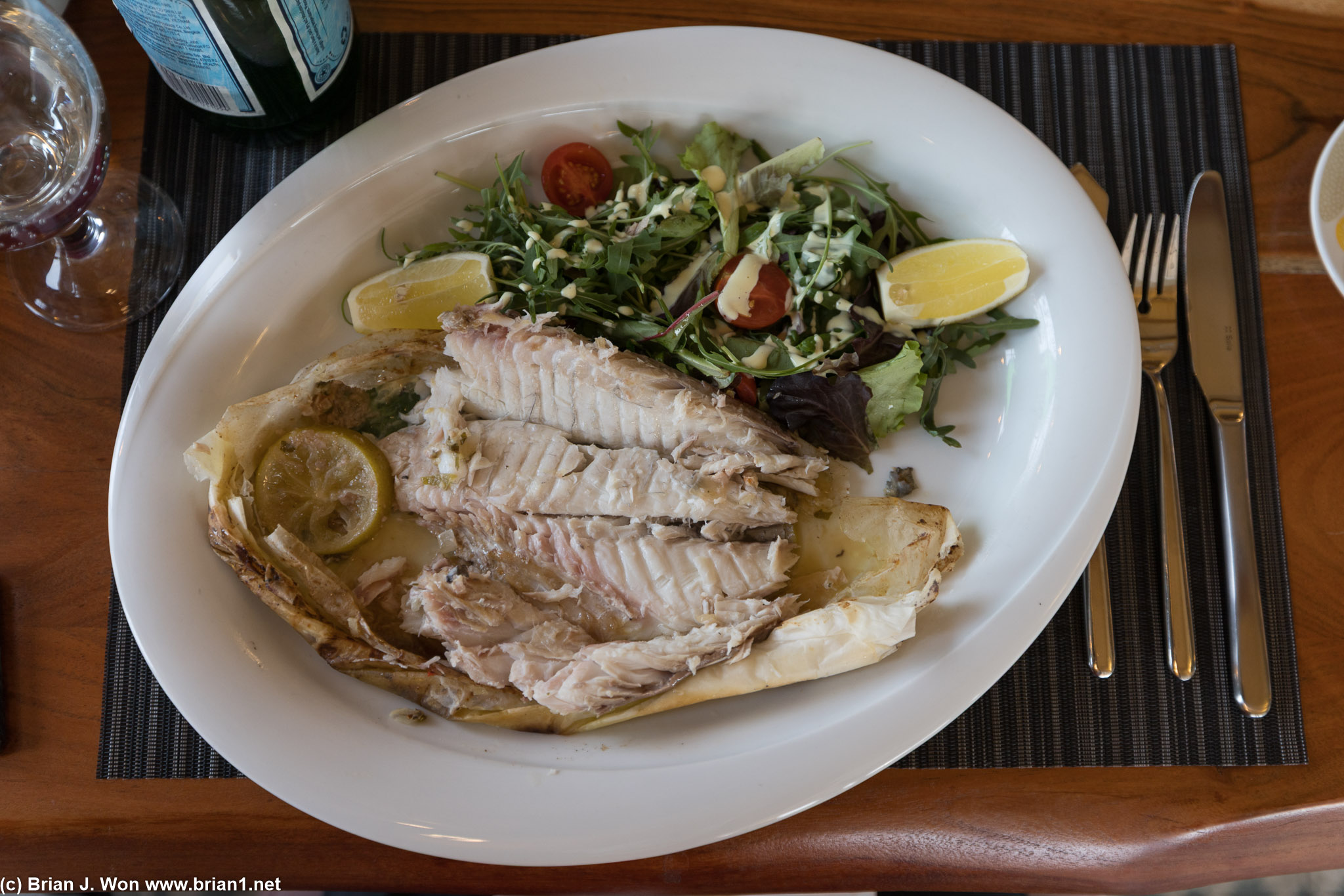 Sea bream took forever to debone, Tiff had finished her meal by the time I was served mine.