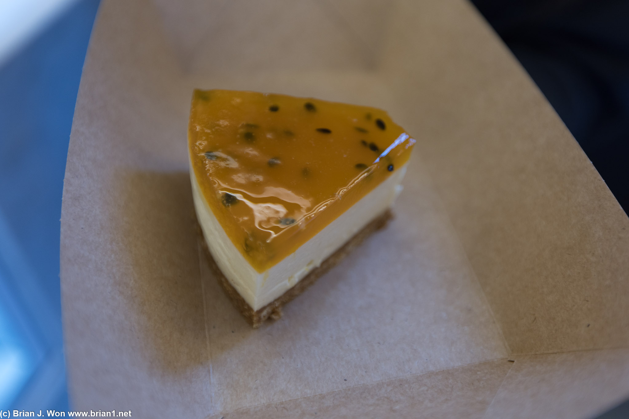 Passionfruit cheesecake at Sunday In Scotland.