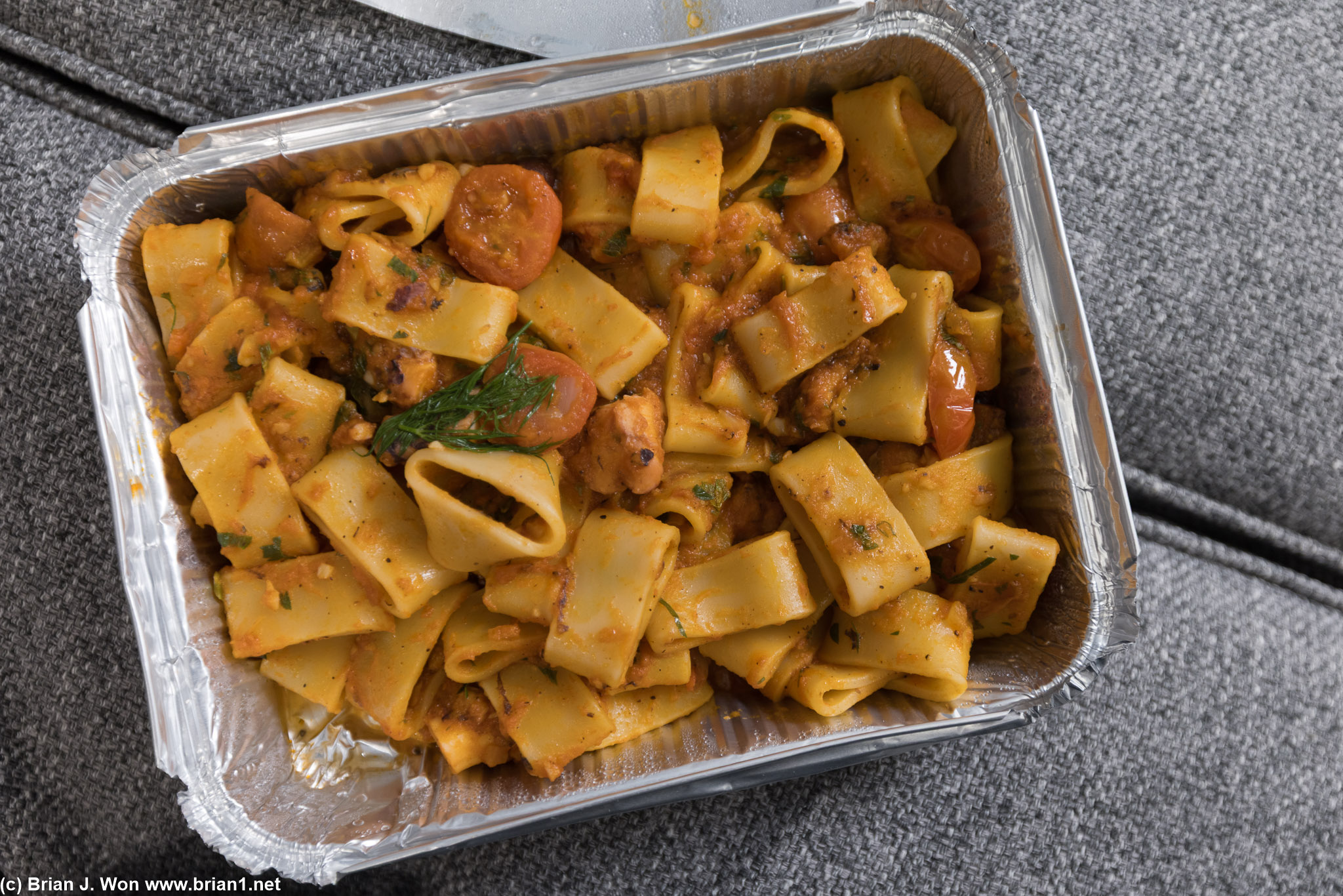 Pasta at the Westin was so much better than the garbage we had at lunch.