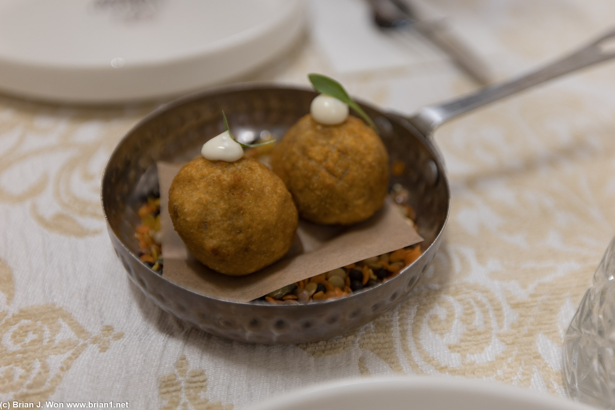Arancini - deep fried meat and rice ball?