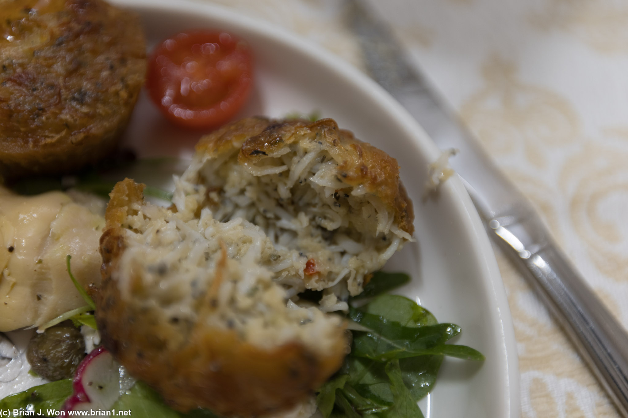 Crab cakes.