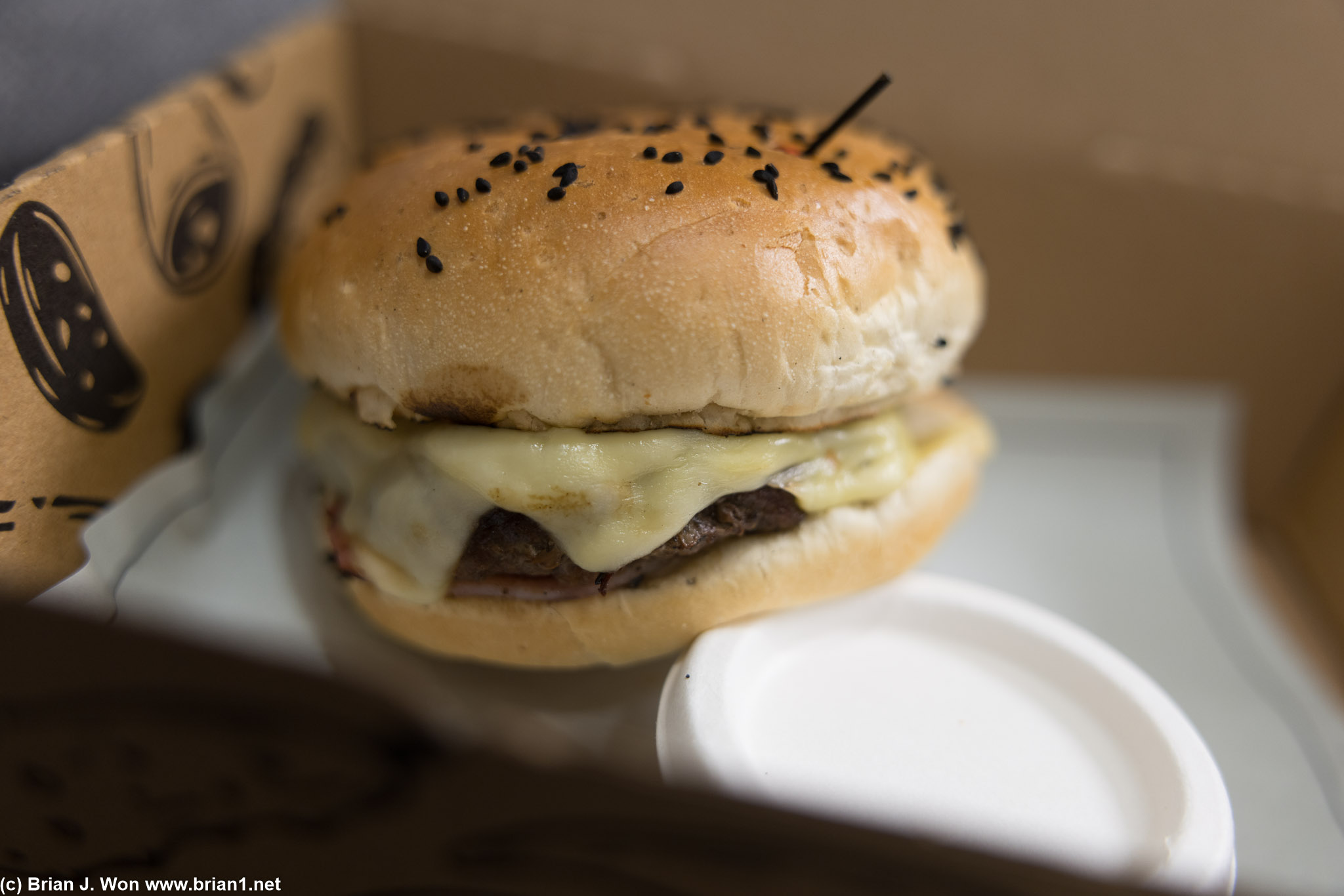 Cheeseburger was not bad. A bit plain despite the back bacon added.
