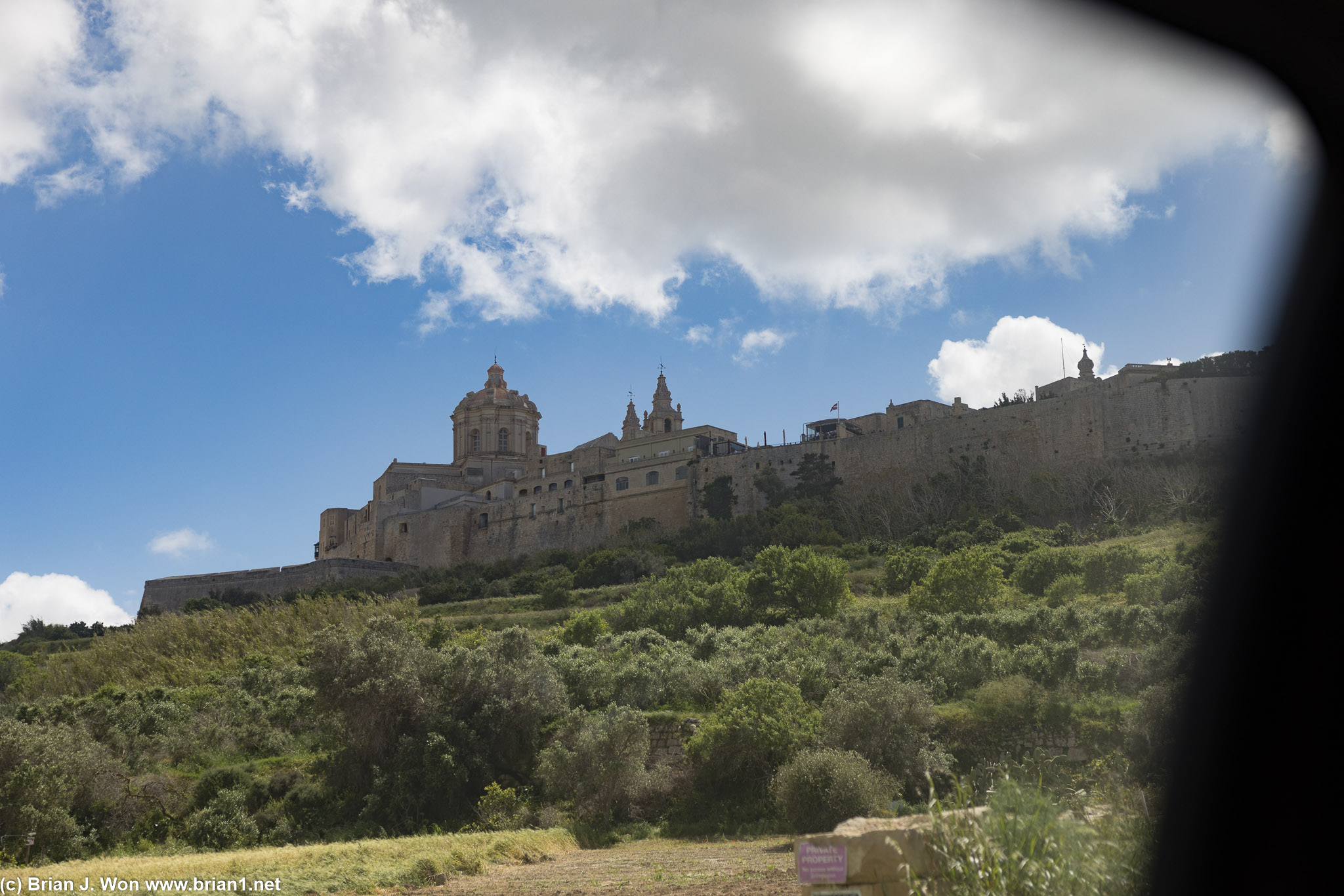 Approaching Mdina.