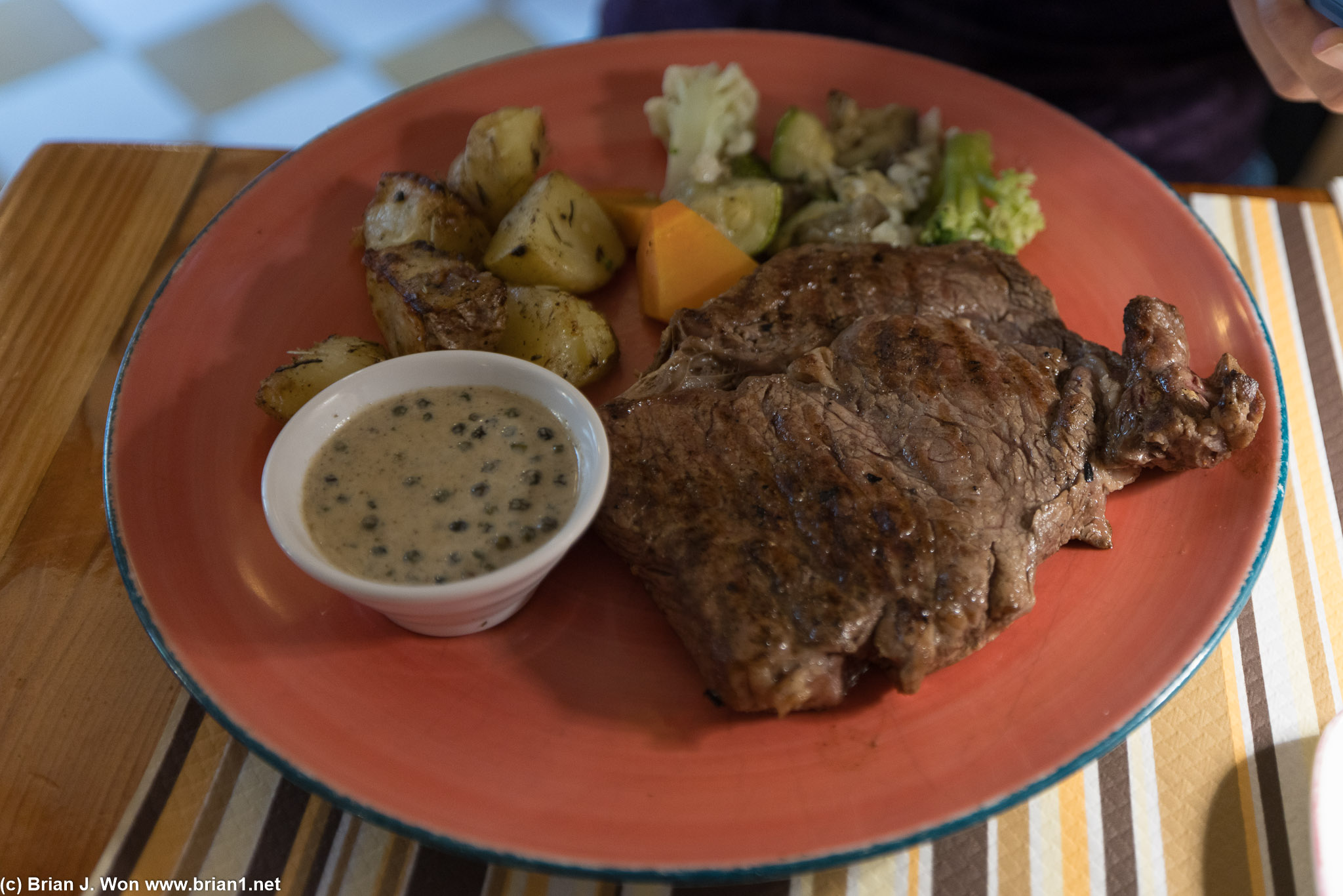 Steak was meh.