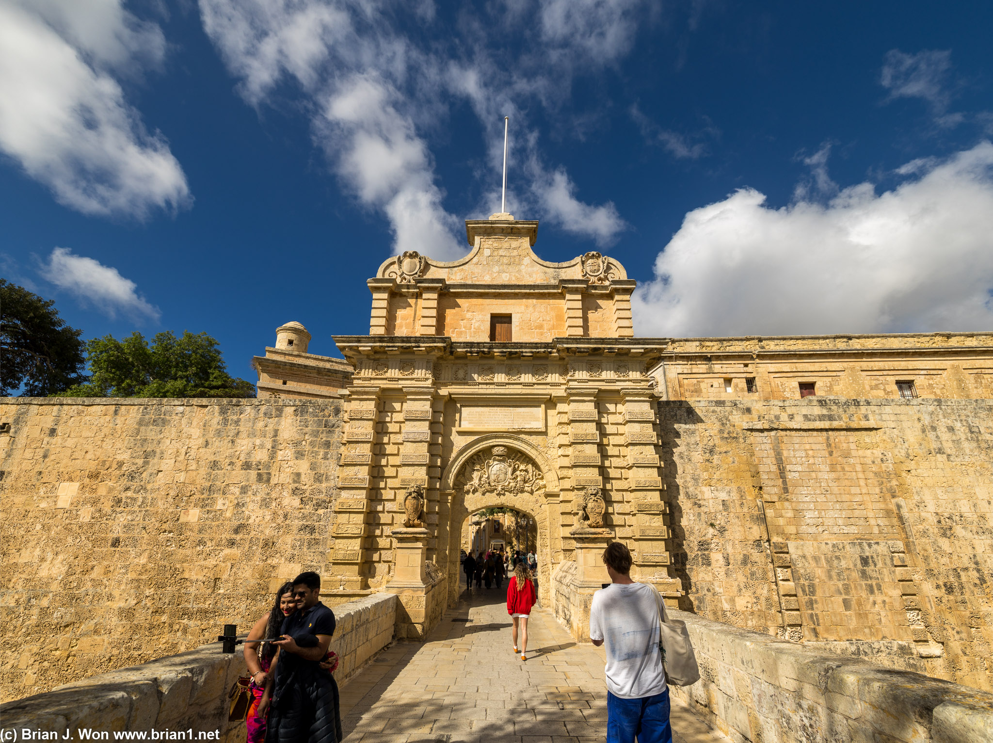 Outside the main gate.