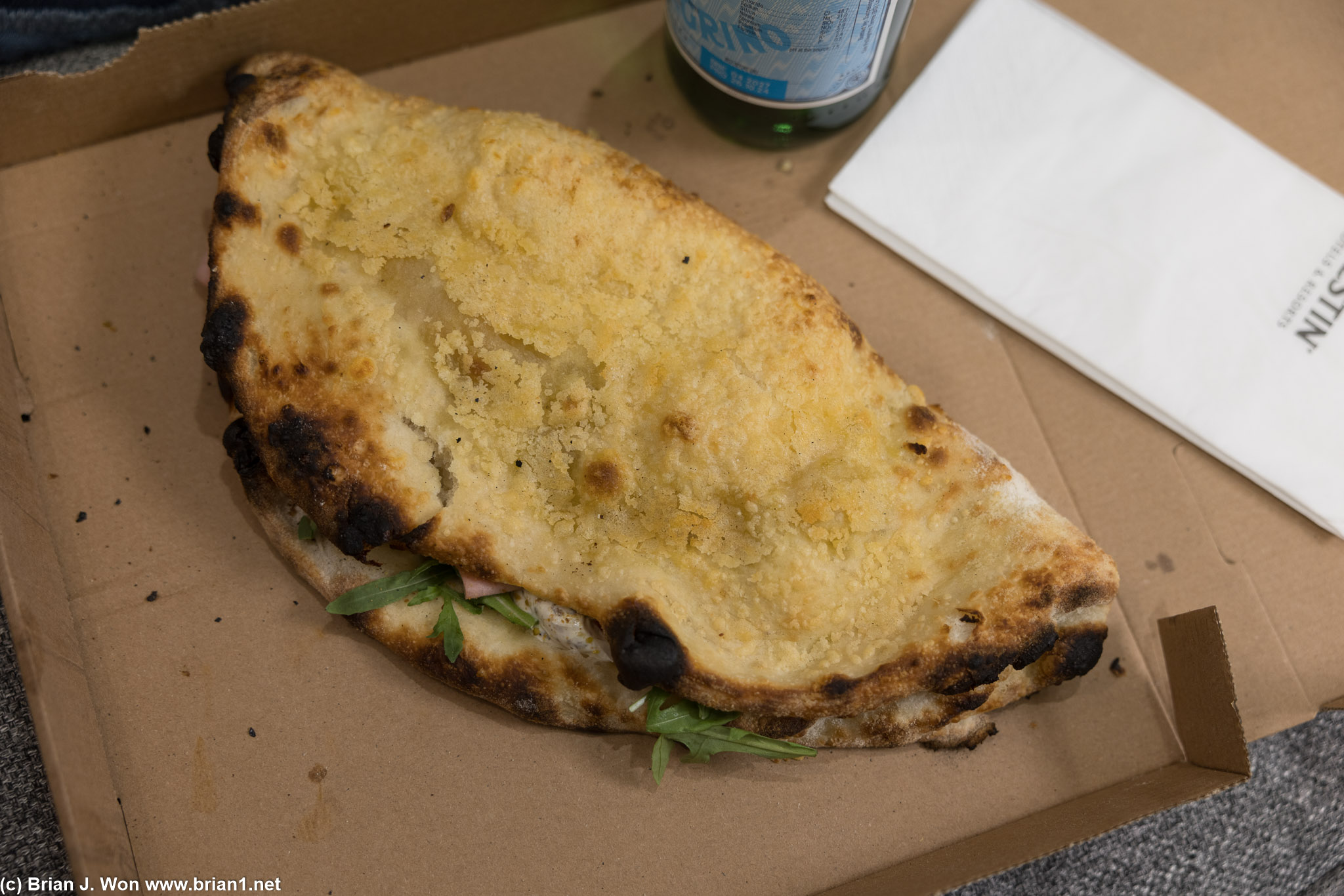 Folded pizza at the Westin.