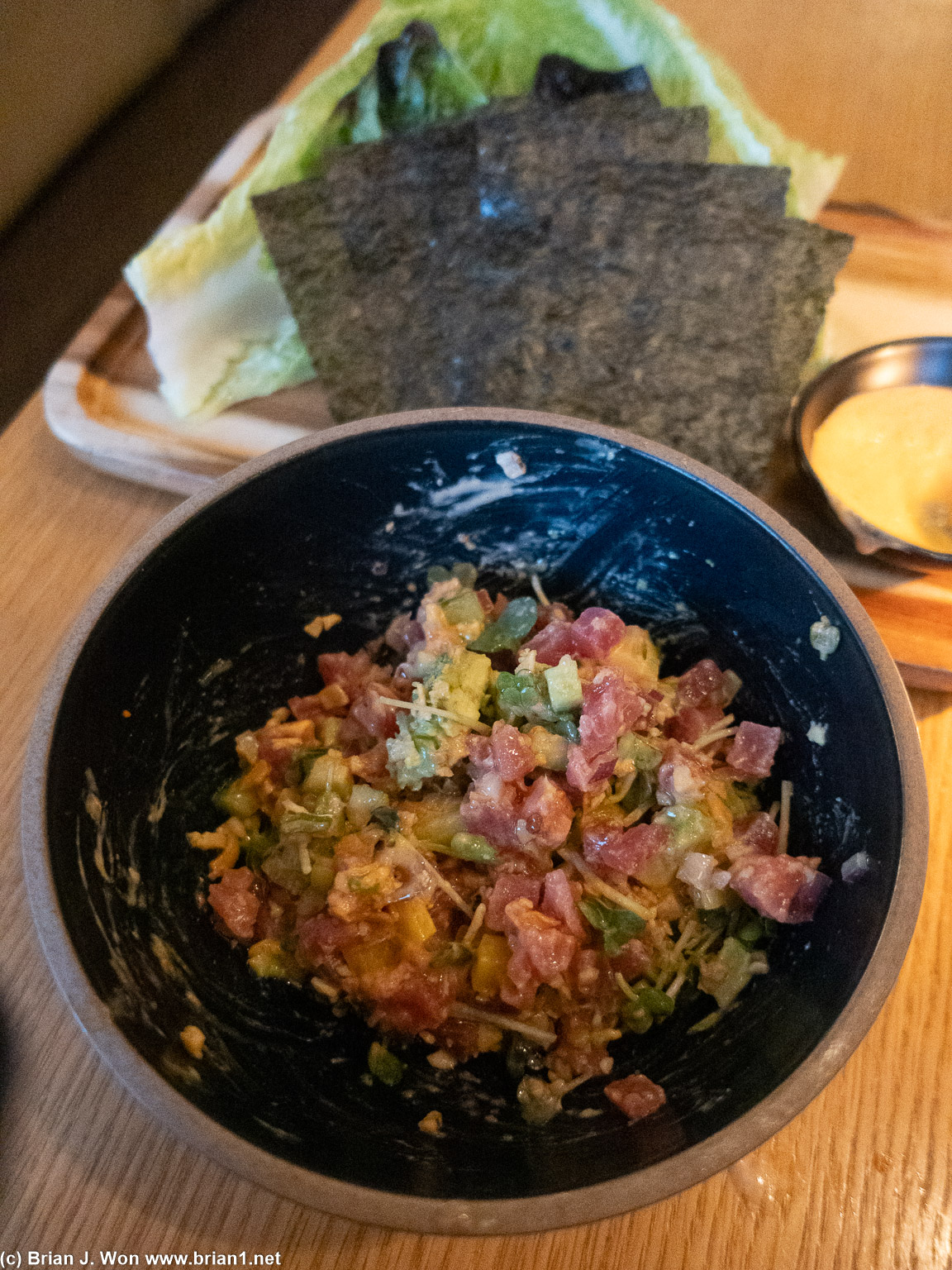 Maguro roll-your-own.