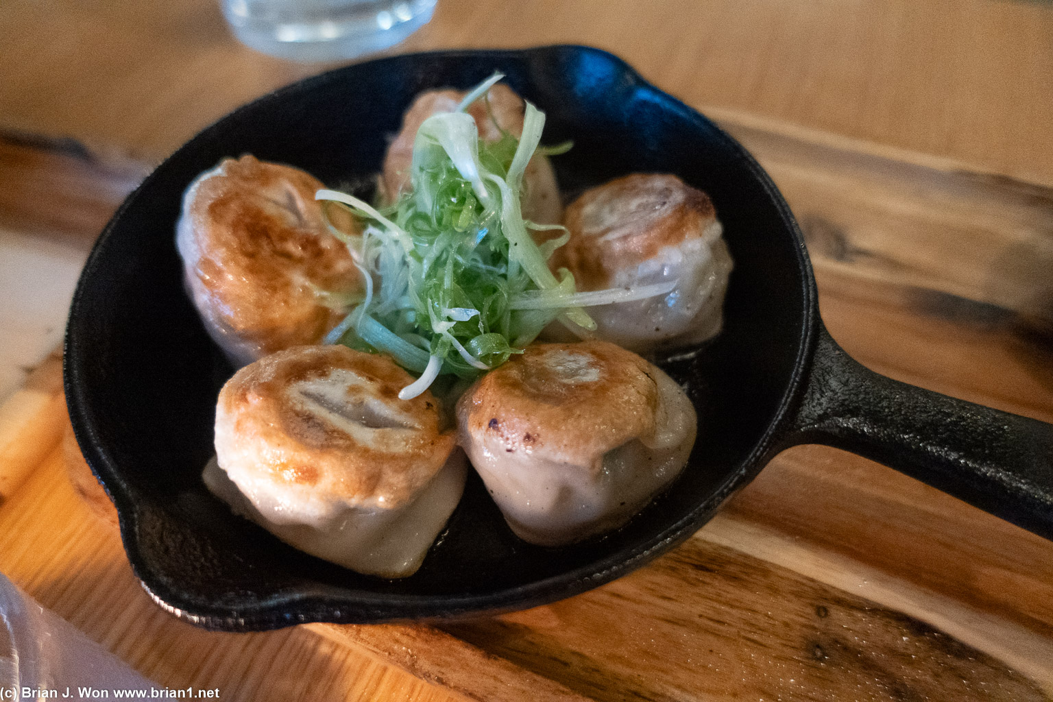 Gyoza were prettier than they were tasty.