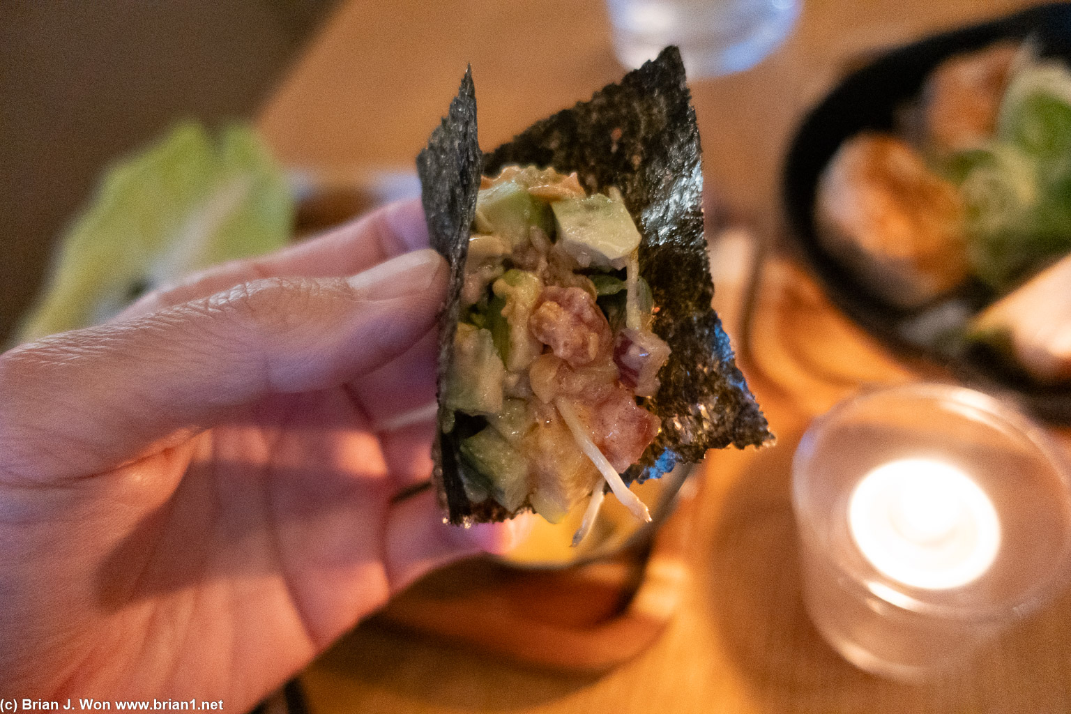 Maguro roll-your-own.