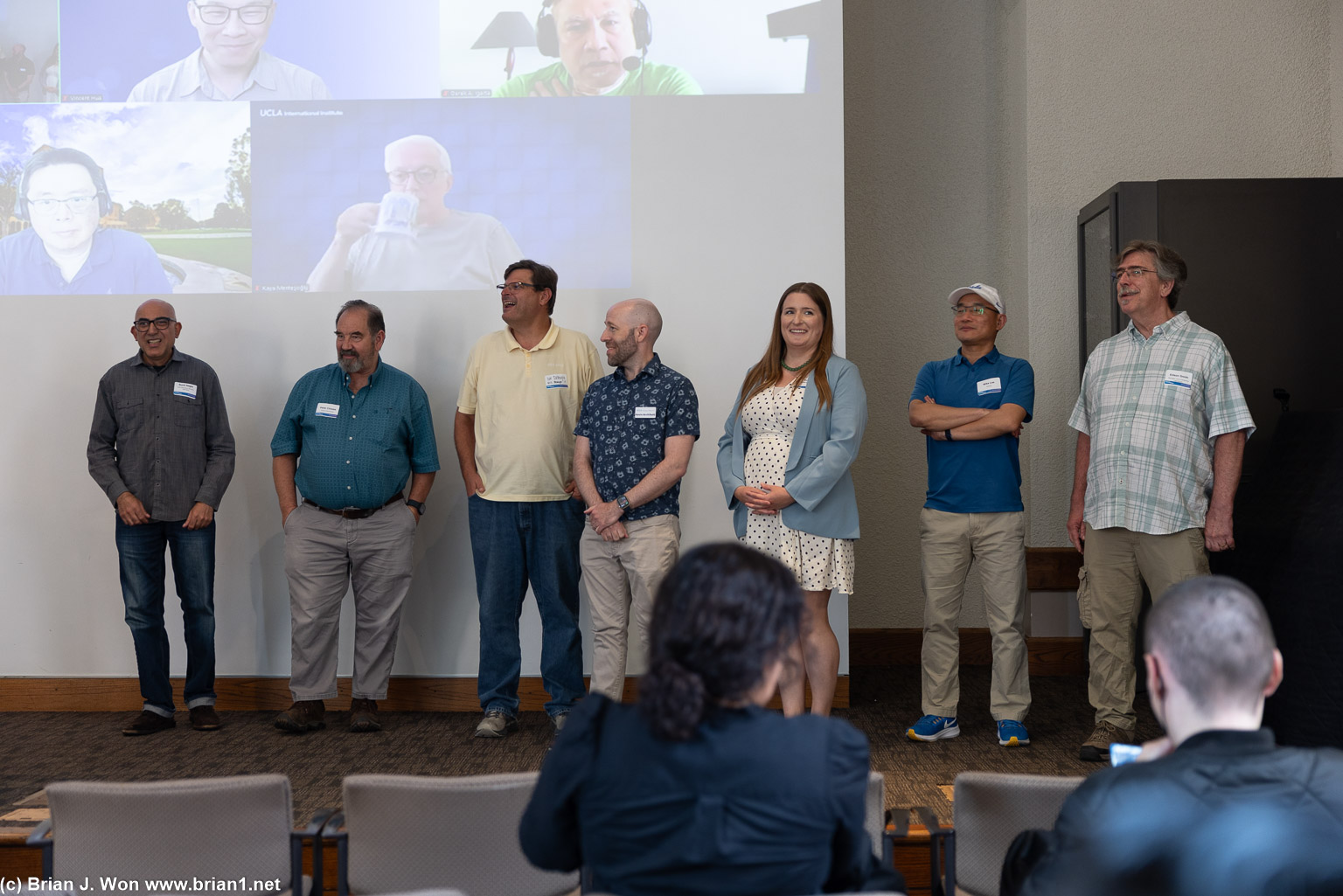 Many IT professionals on stage.