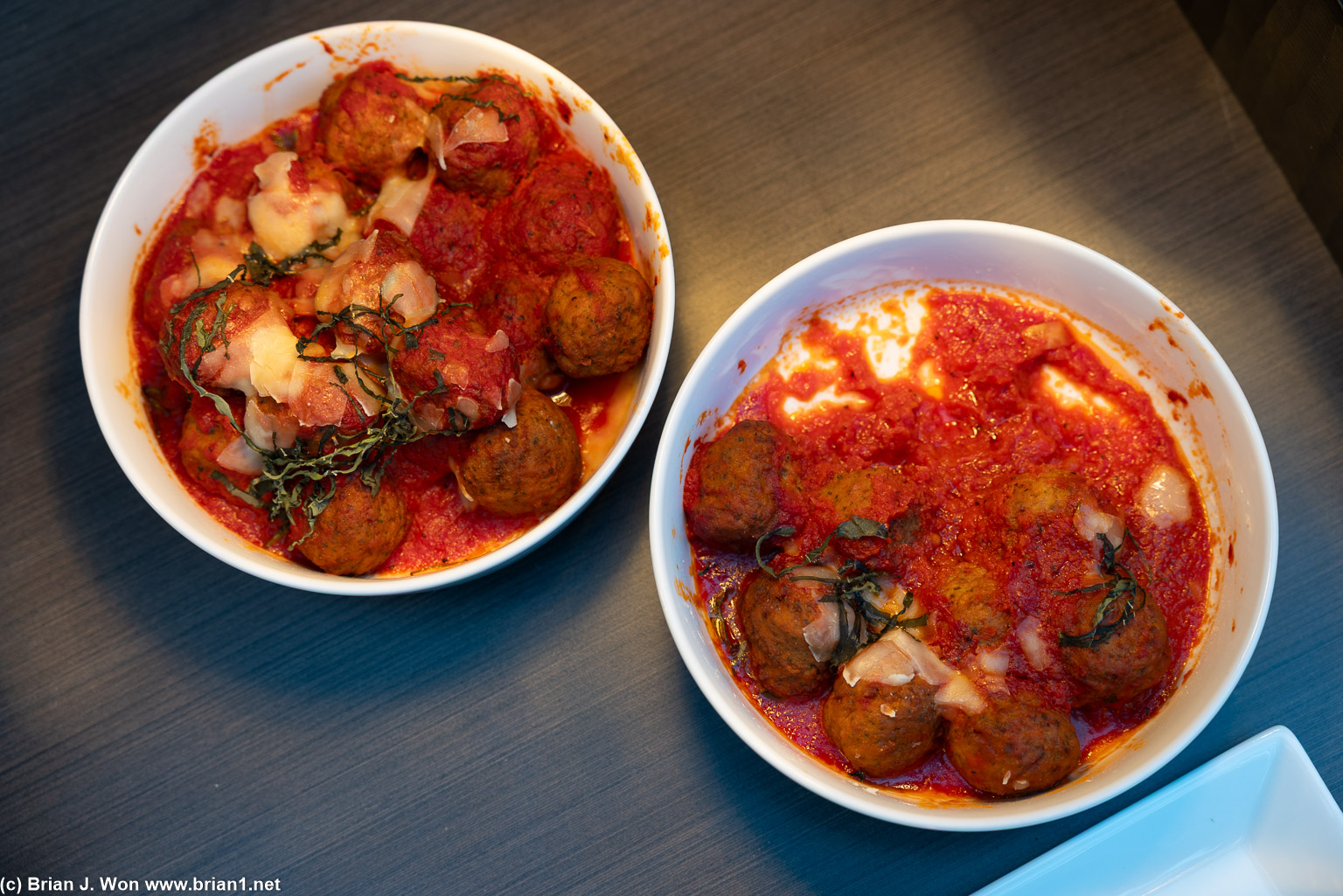 Pork and beef meatballs.