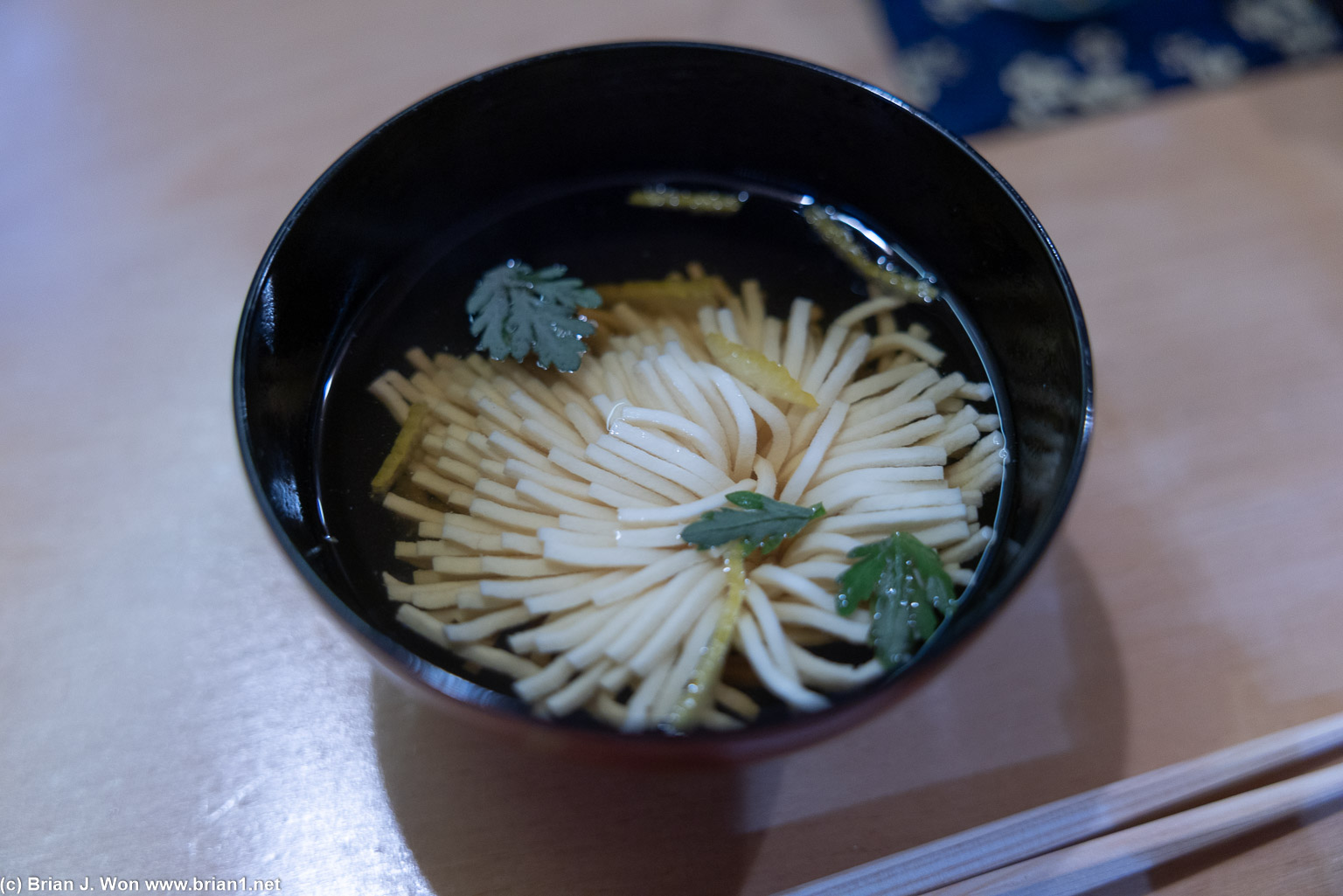 Sunimono (tofu with yuzu).