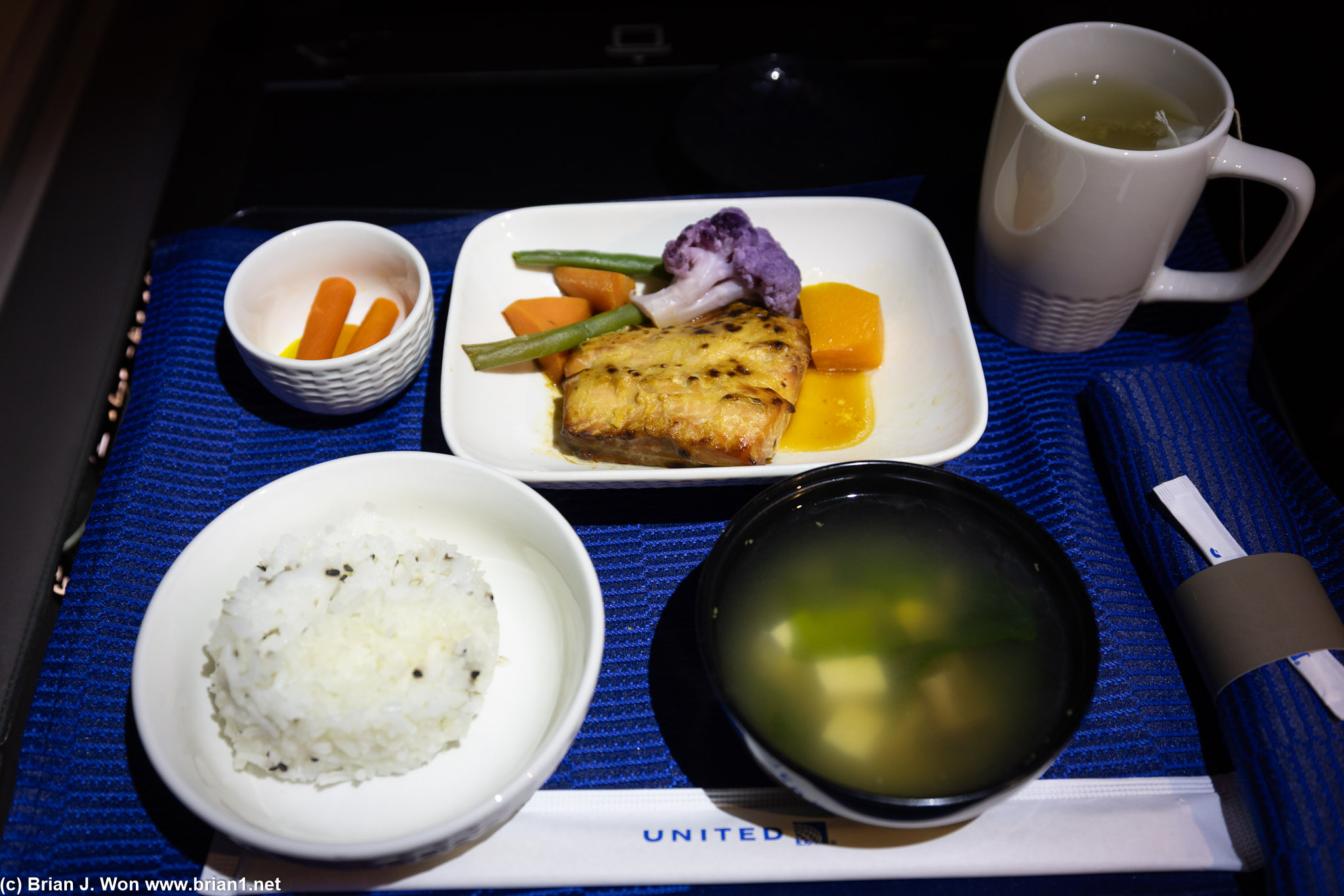 Salmon pre-arrival meal.