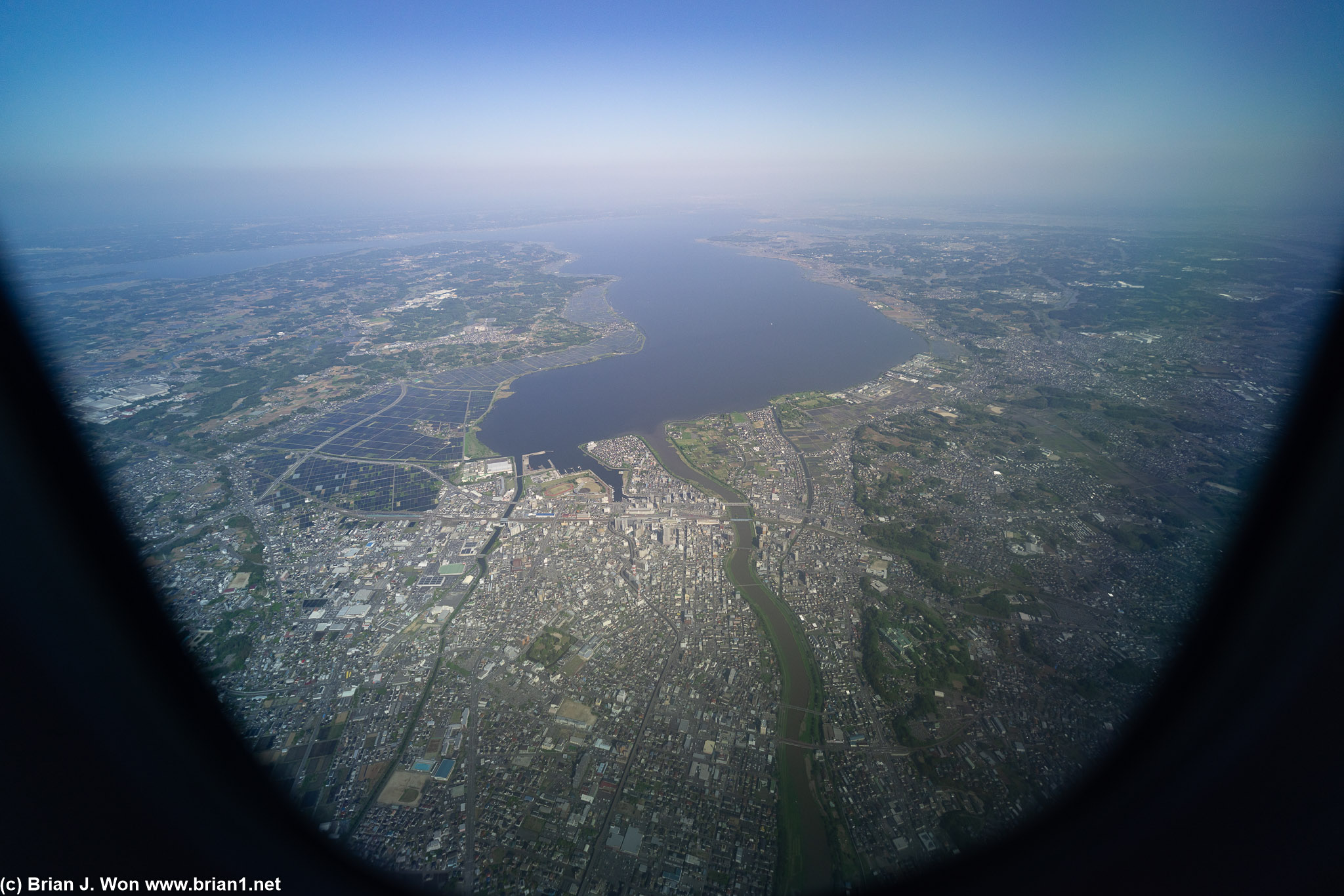 Final approach to Narita International Airport.
