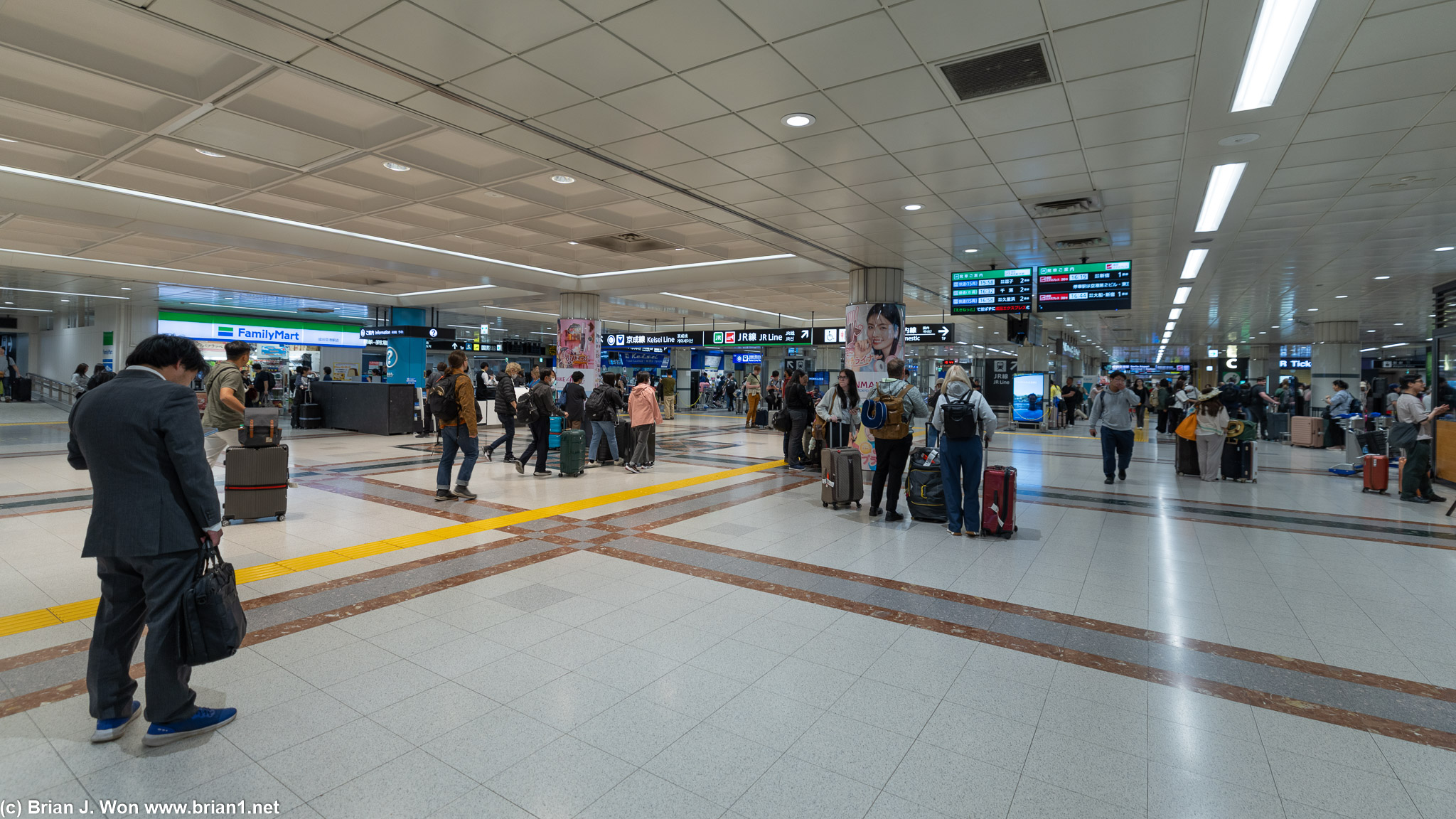 The on-airport train station.