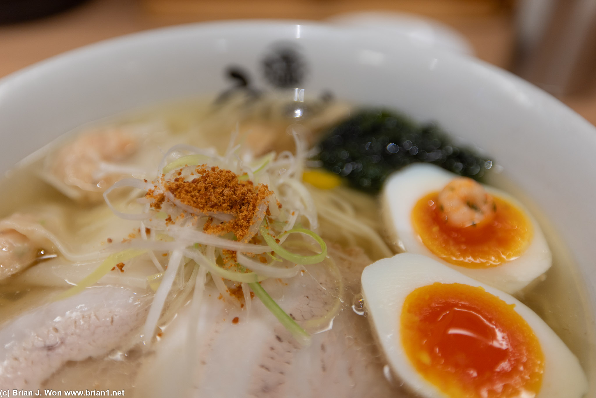 Char siu shio ramen is very good.