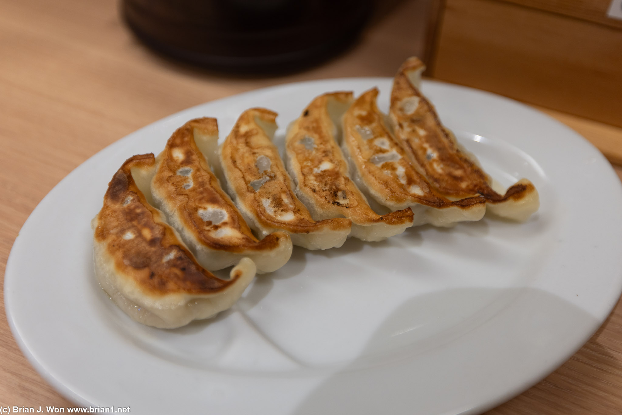 Gyoza. Nicely crispy bottoms, although not the most memorable.