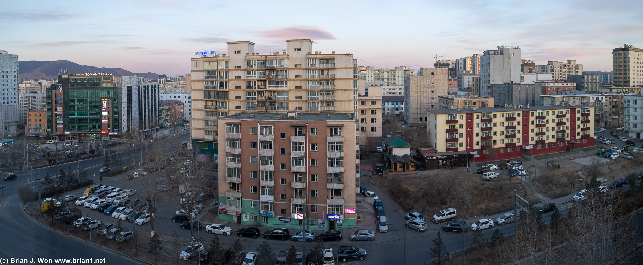 Sunrise in Ulaanbaatar.