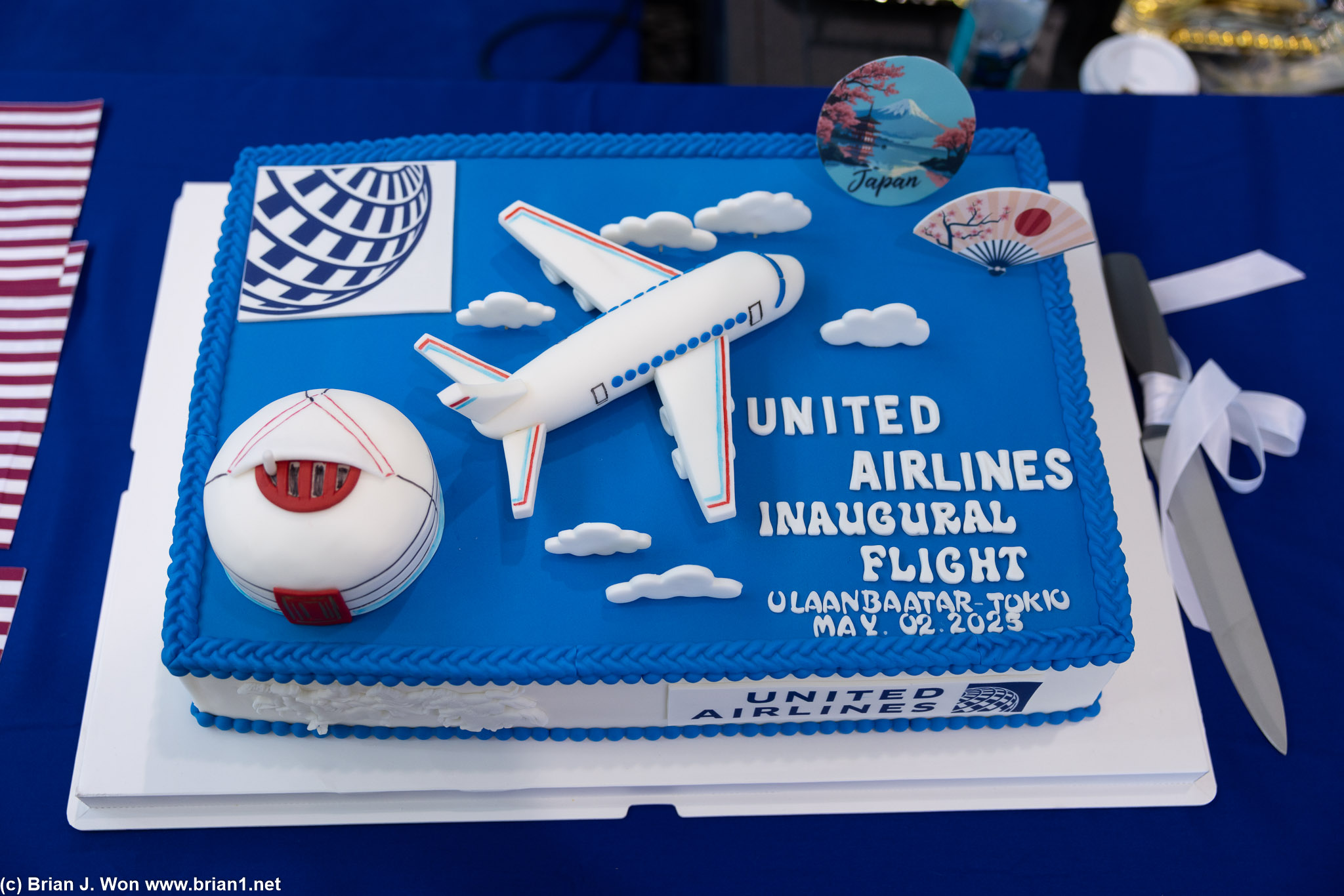 Inaugural flight cake.