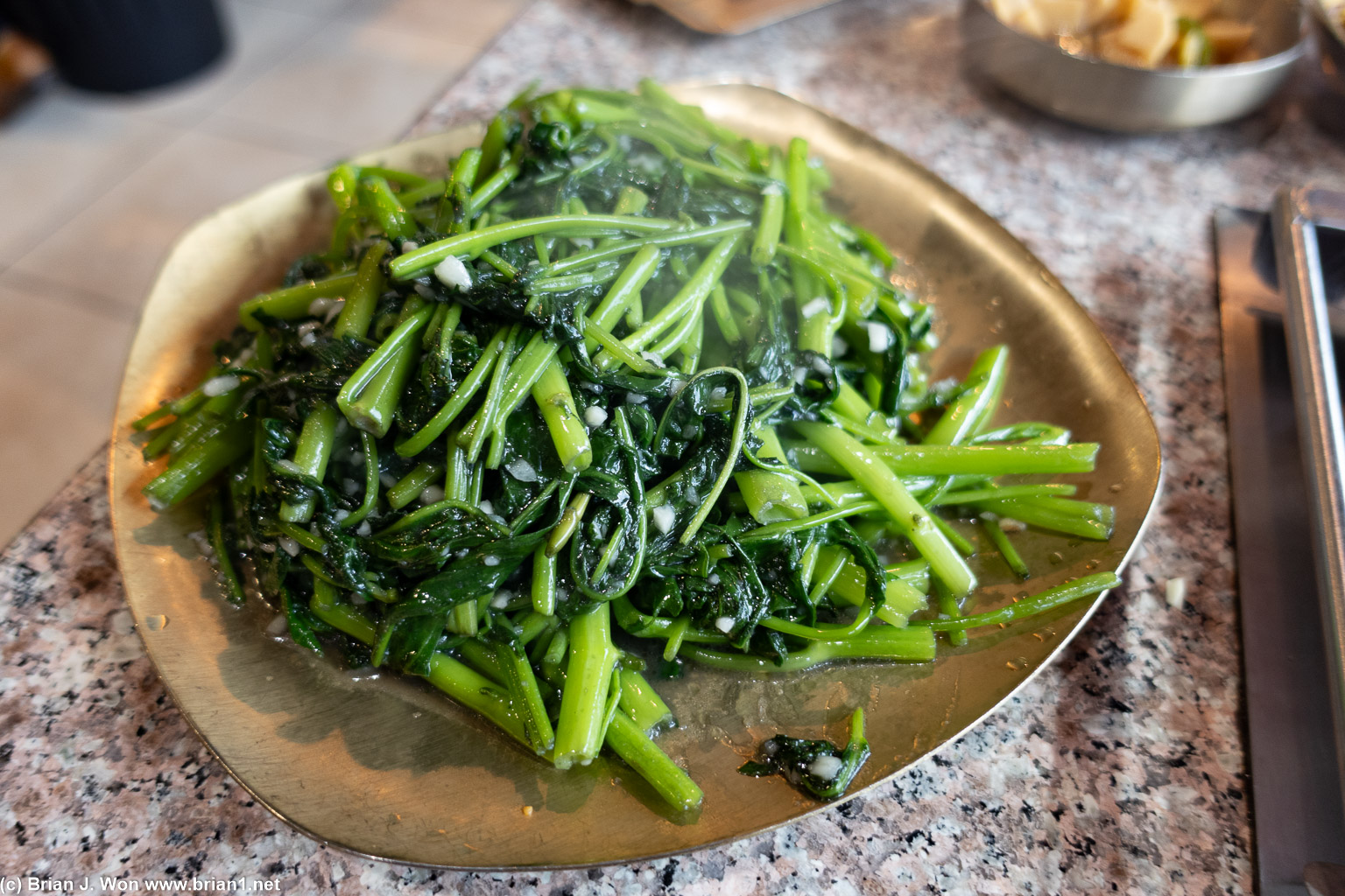 Ong choy was fresh.