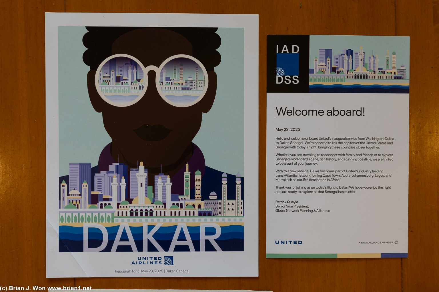 Mini-poster and welcome note.