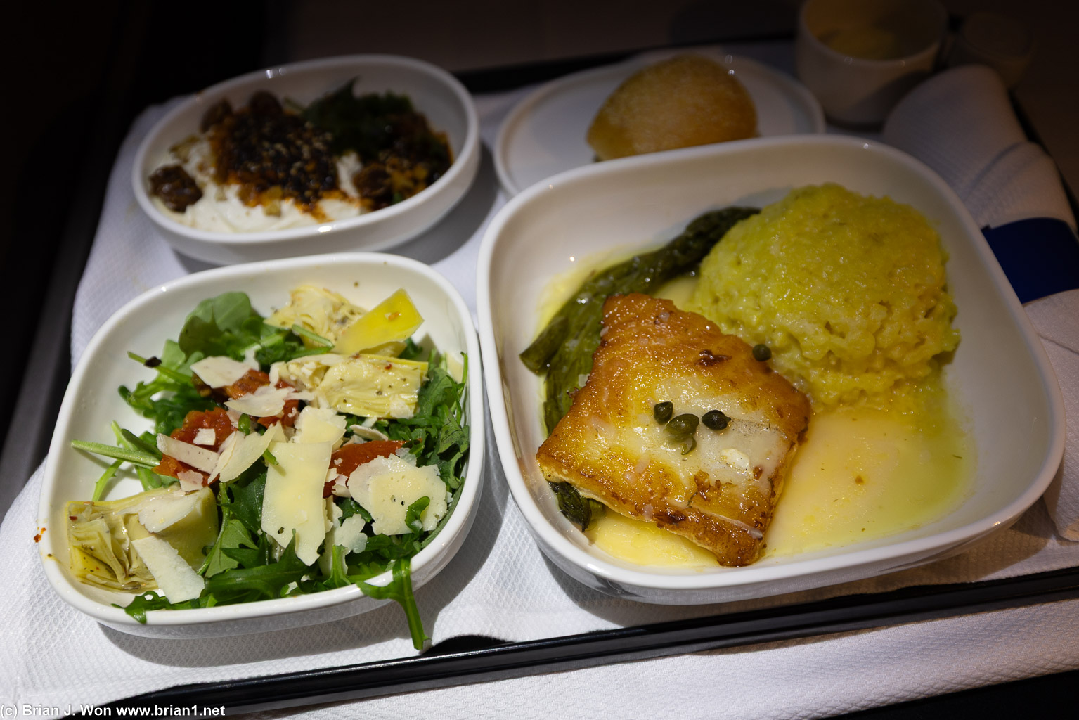 Business class meal was pretty good today.